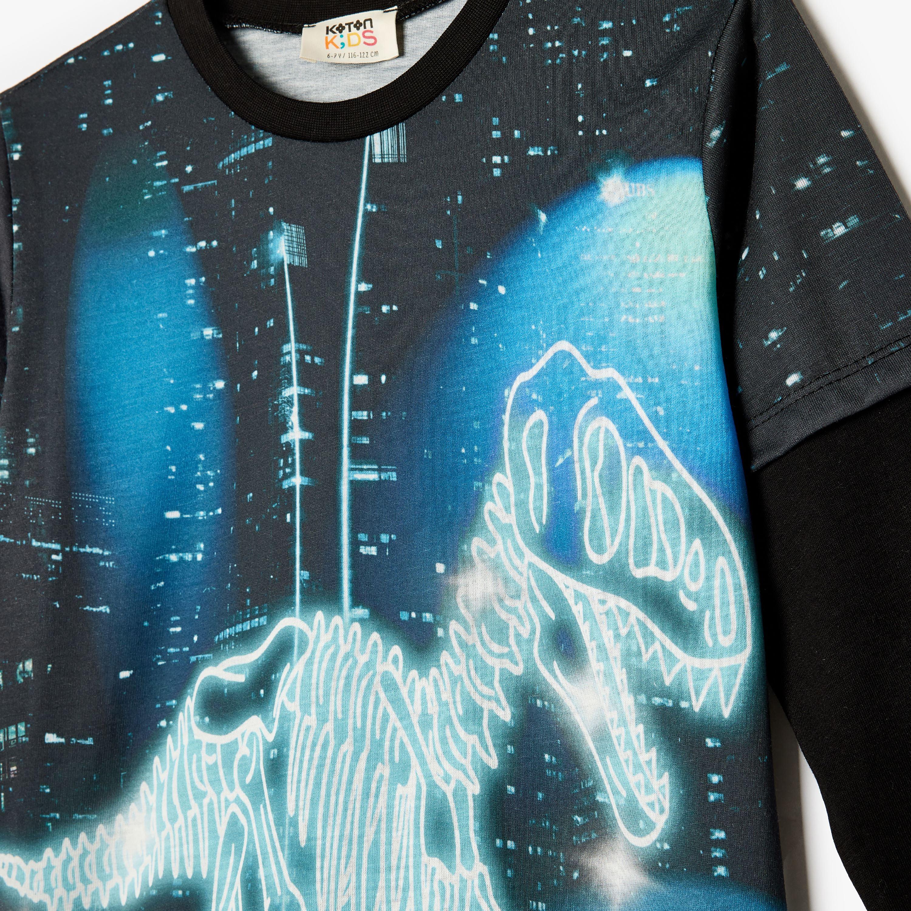 تيشيرت بياقة دائرية وأكمام طويلة، مطبوع من كوتون-boys-clothing-tshirtsandpolos-image-3
