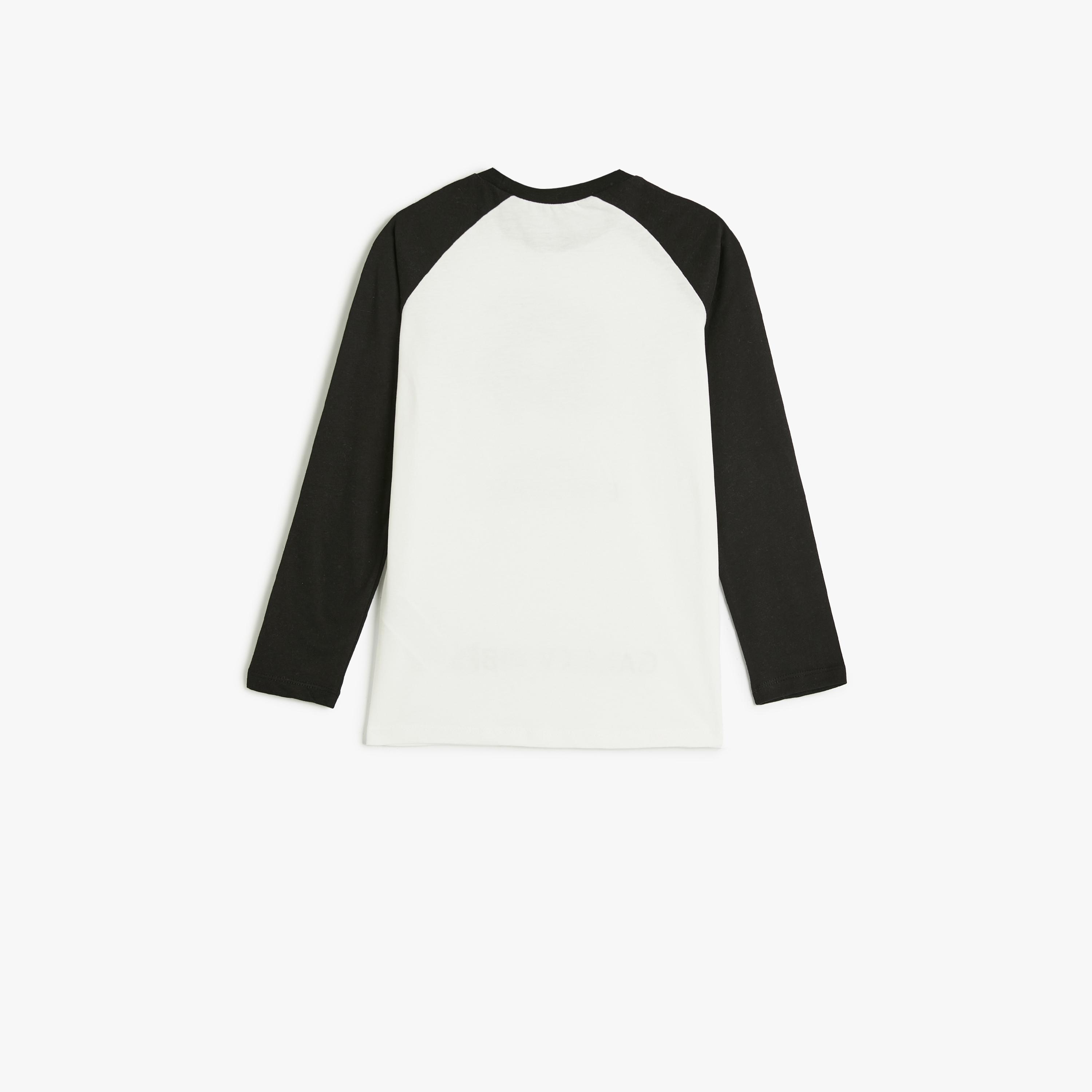 تيشيرت بياقة دائرية وأكمام طويلة، مطبوع من كوتون-boys-clothing-tshirtsandpolos-image-2