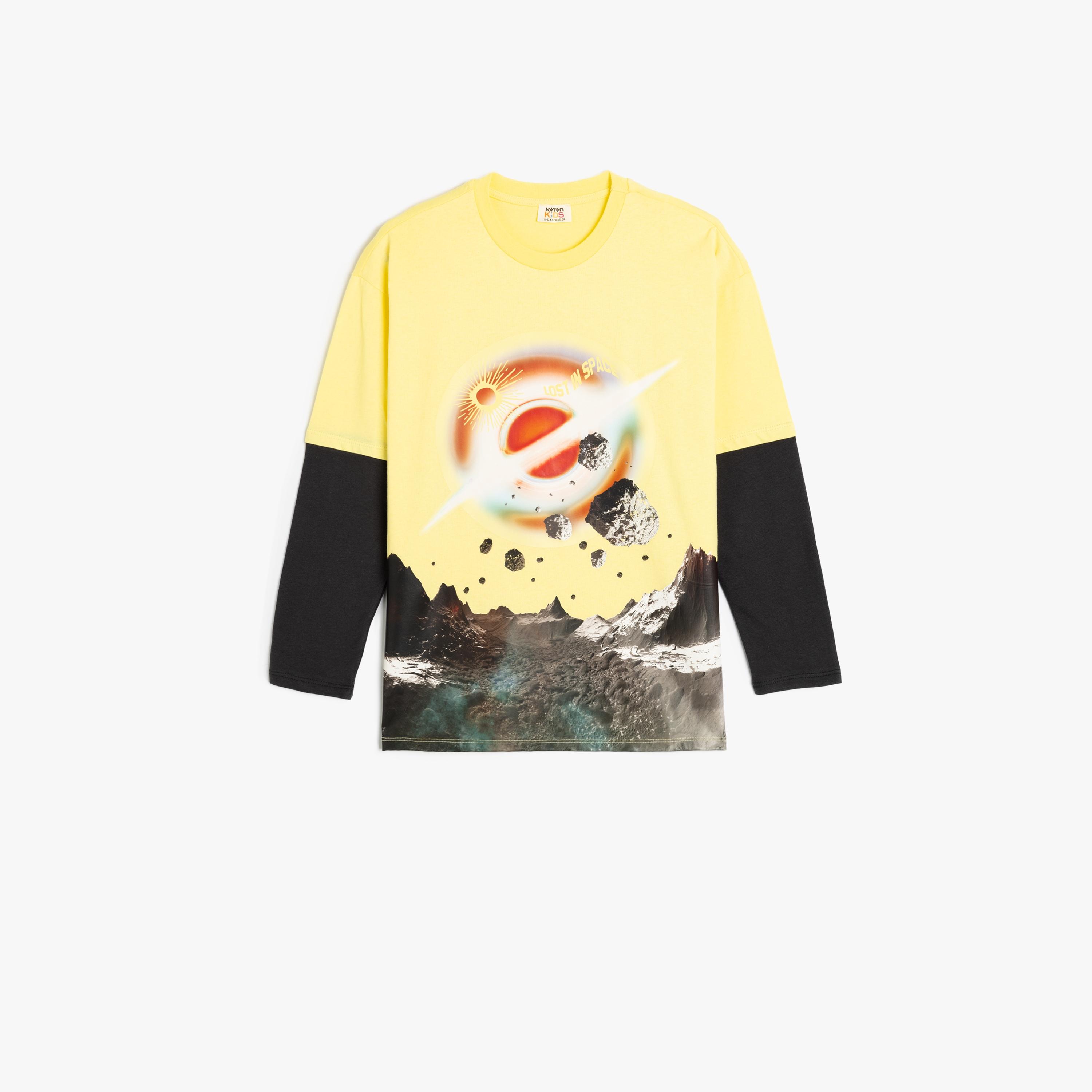 Koton Long Sleeves Round Neck Printed T-Shirt-boys-clothing-tshirtsandpolos-image-1