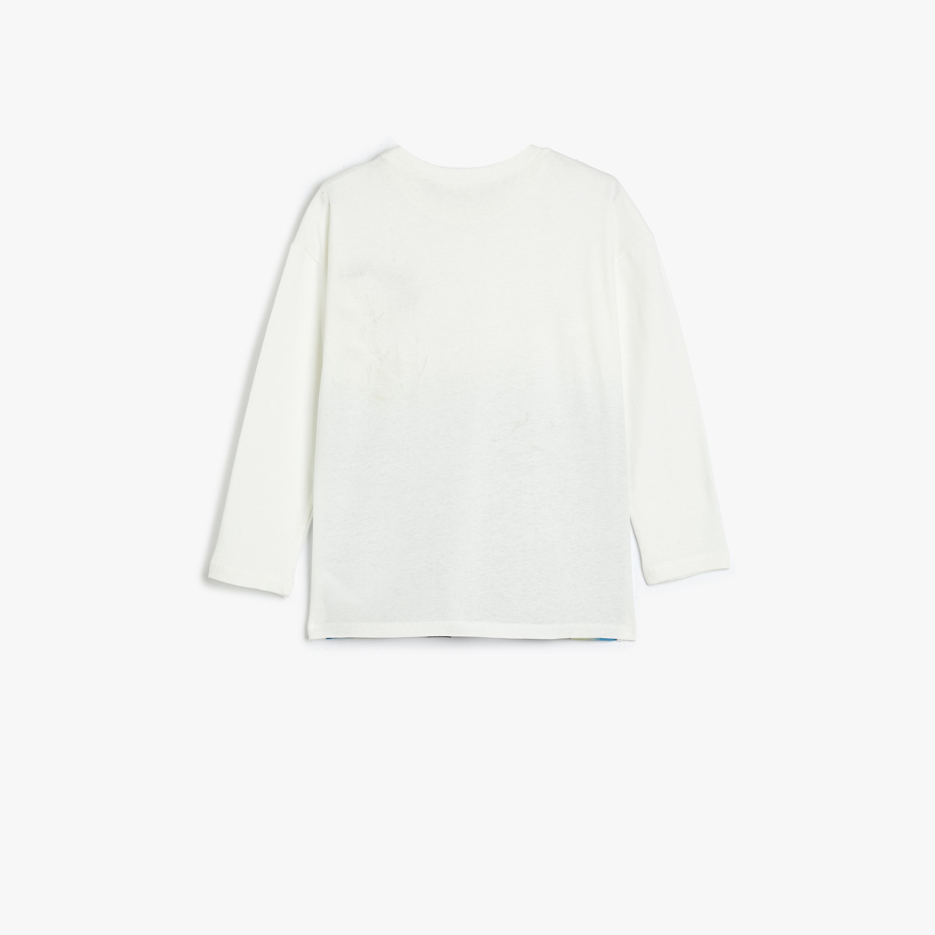 تيشيرت بياقة دائرية وأكمام طويلة، مطبوع من كوتون-boys-clothing-tshirtsandpolos-image-2