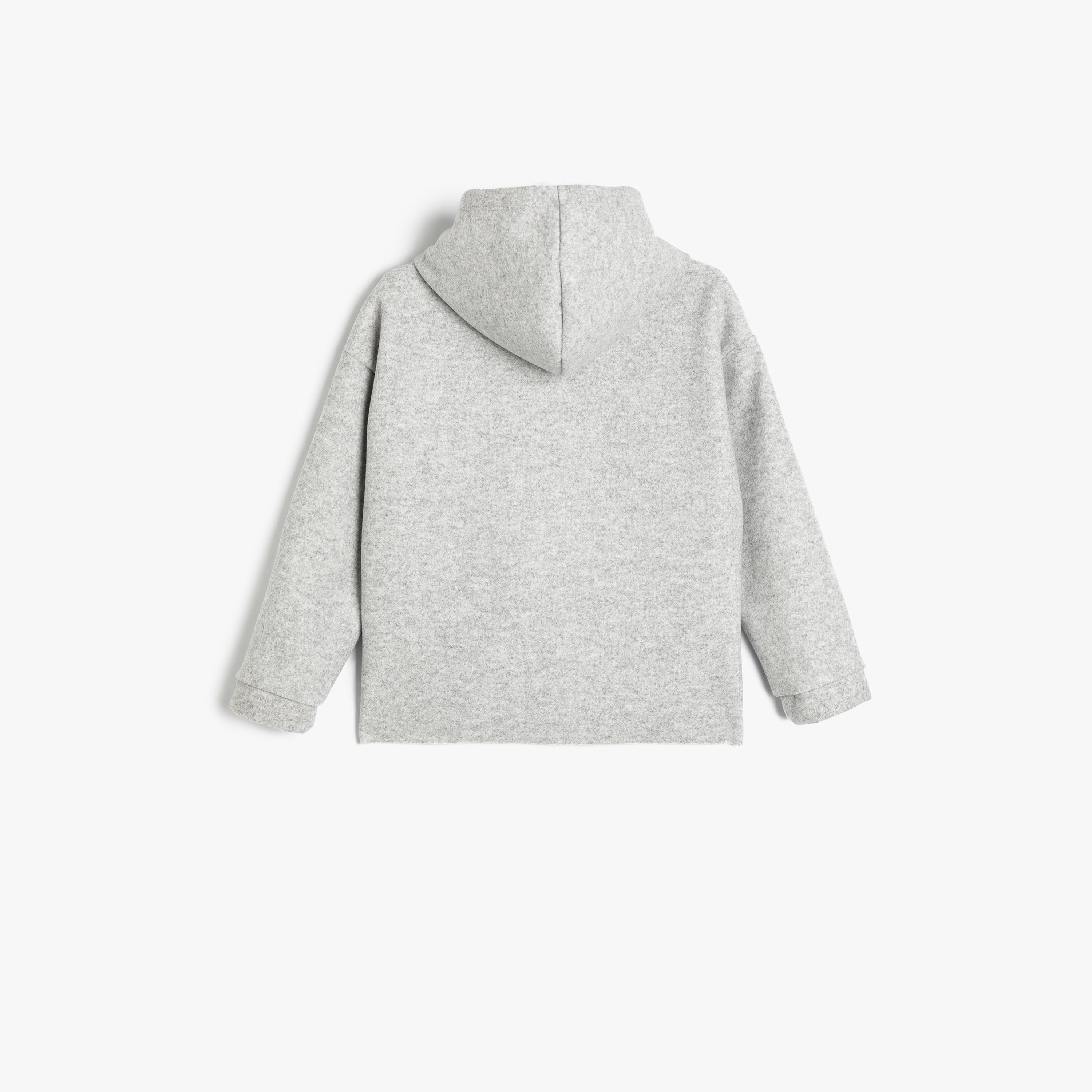 Koton Long Sleeves Hooded Neck Solid Jacket-girls-clothing-jacketsandcoats-image-2