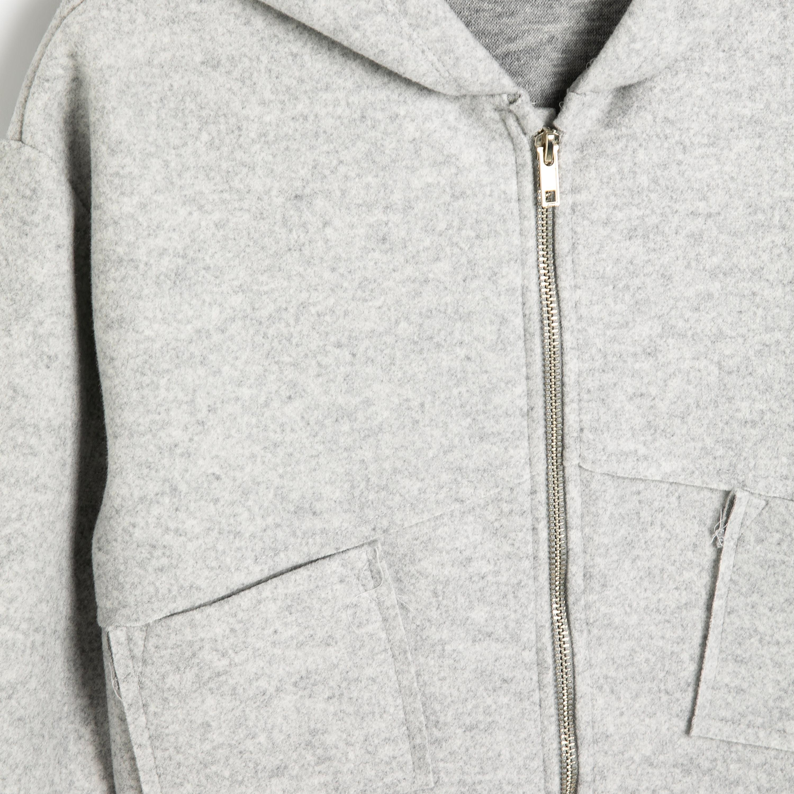 Koton Long Sleeves Hooded Neck Solid Jacket-girls-clothing-jacketsandcoats-image-3