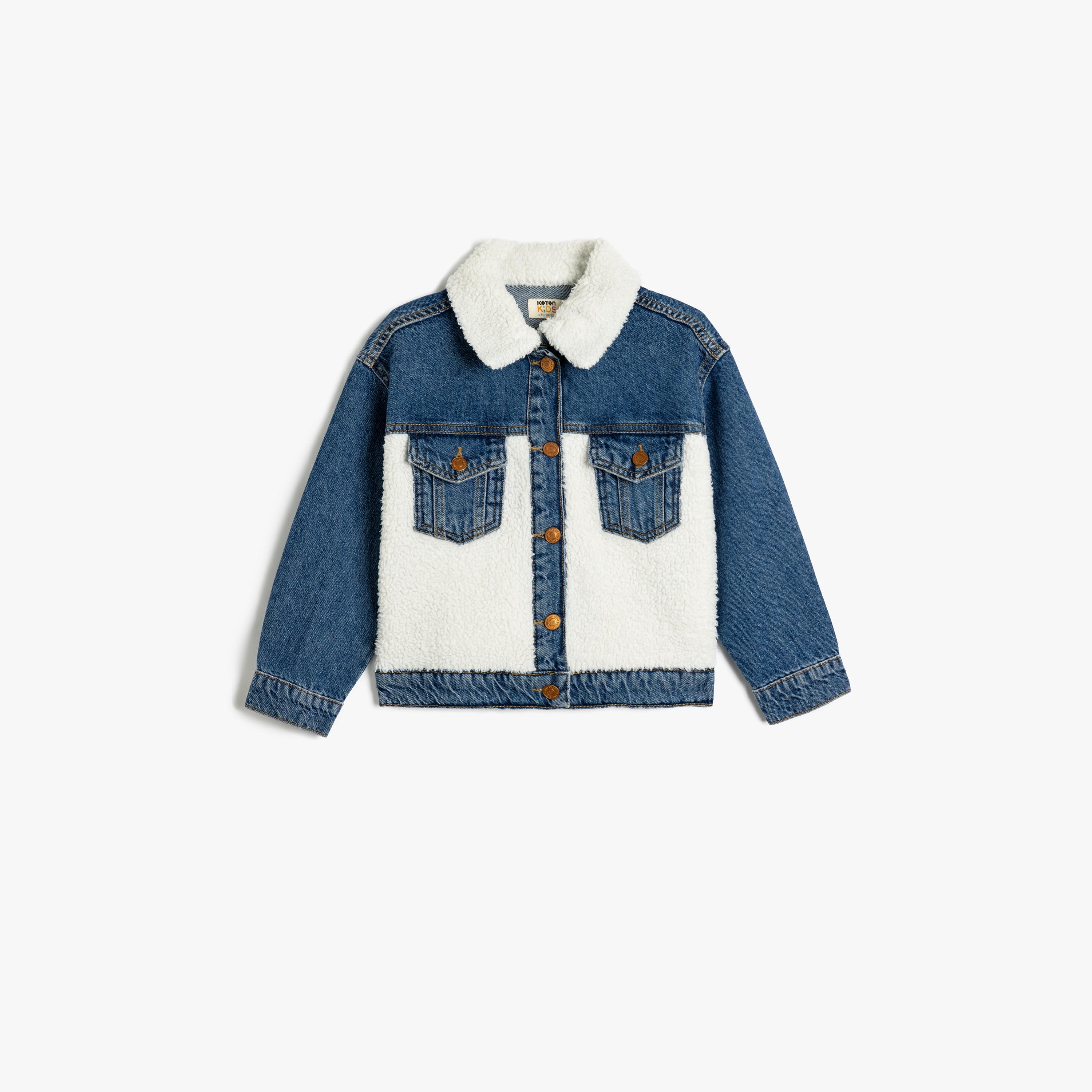 Koton Long Sleeves Collar Neck Solid Jacket-girls-clothing-jacketsandcoats-image-4