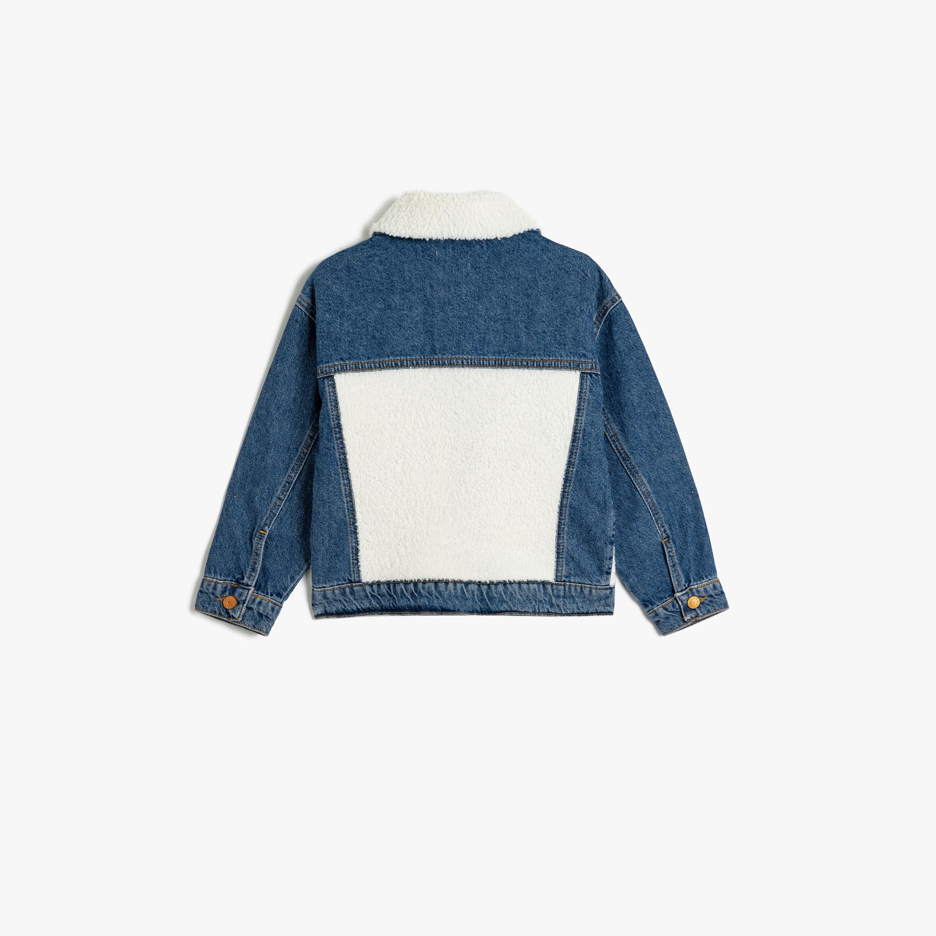 Koton Long Sleeves Collar Neck Solid Jacket-girls-clothing-jacketsandcoats-image-5