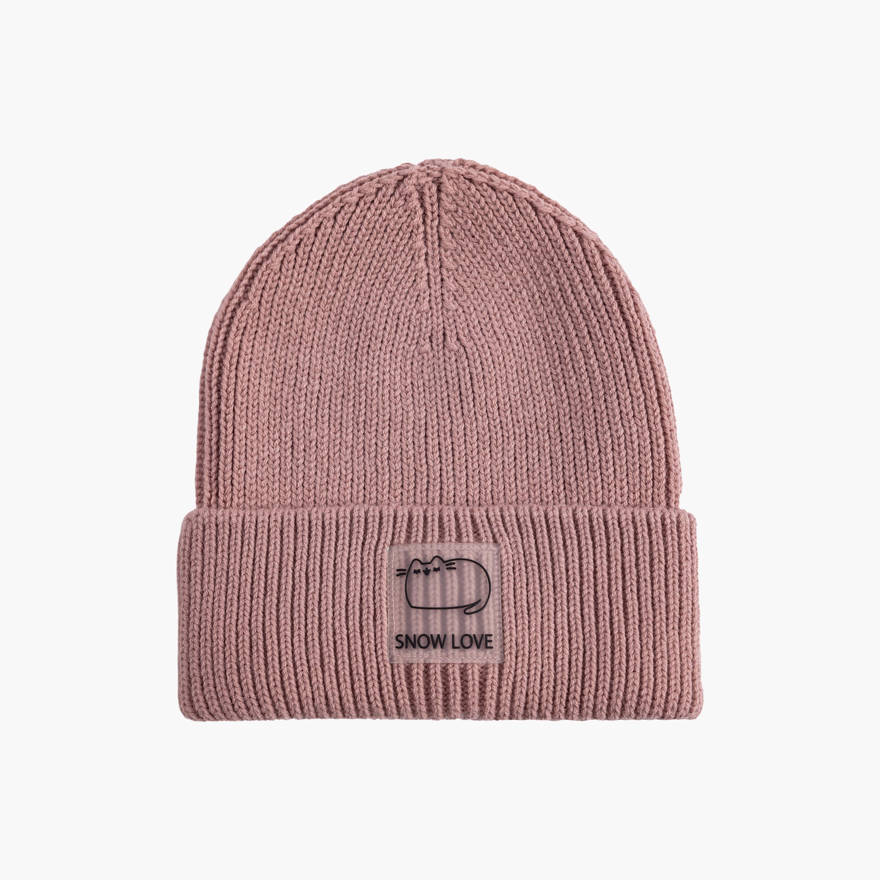 قبعة صغيرة (آيس كاب) مضلعة بطبعة Snow Love من كوتون-girls-accessories-caps-image-1