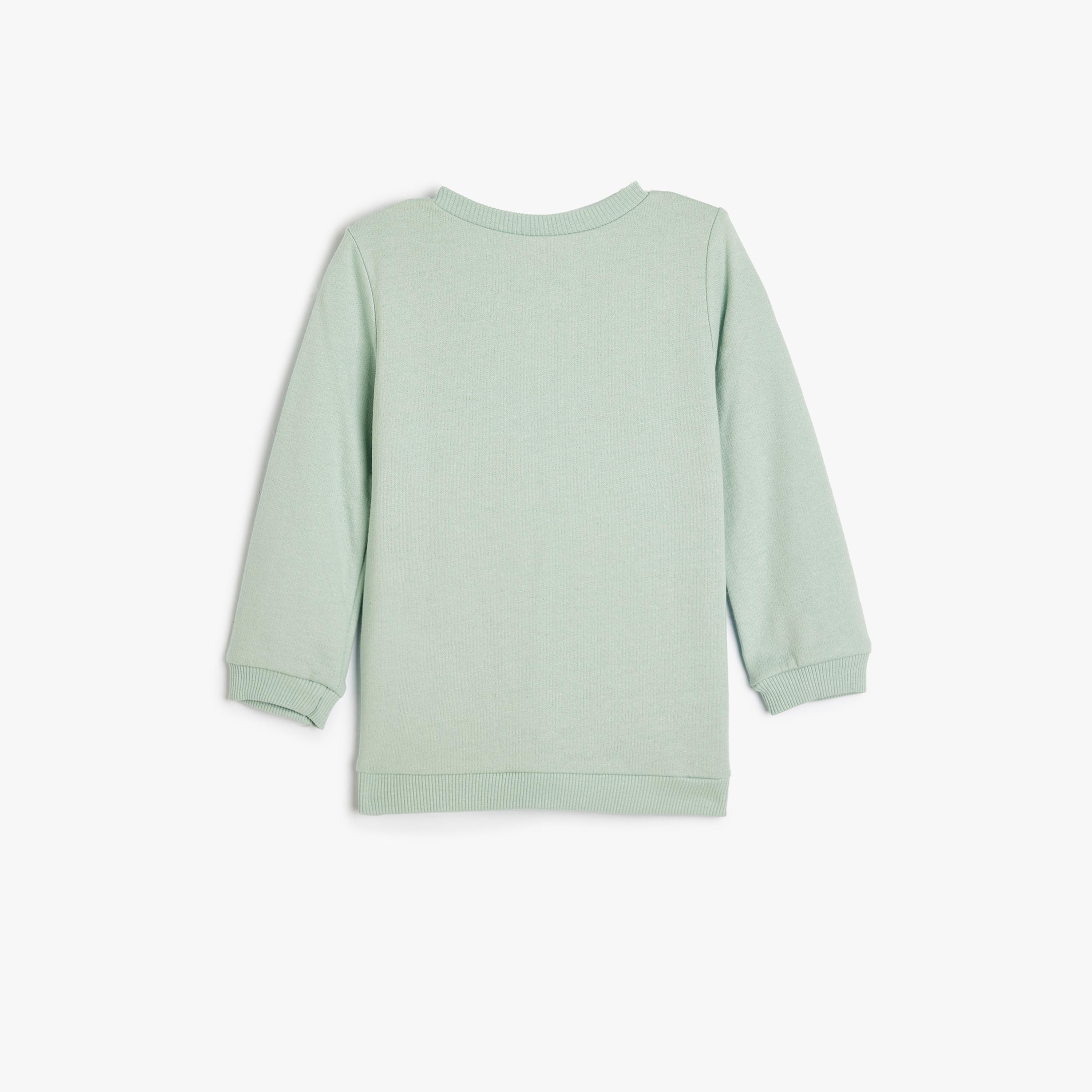 سويتشيرت مطبوع بيست فريندز برقبة دائرية من القطن من كوتون-girls-clothing-sweatshirts-image-2