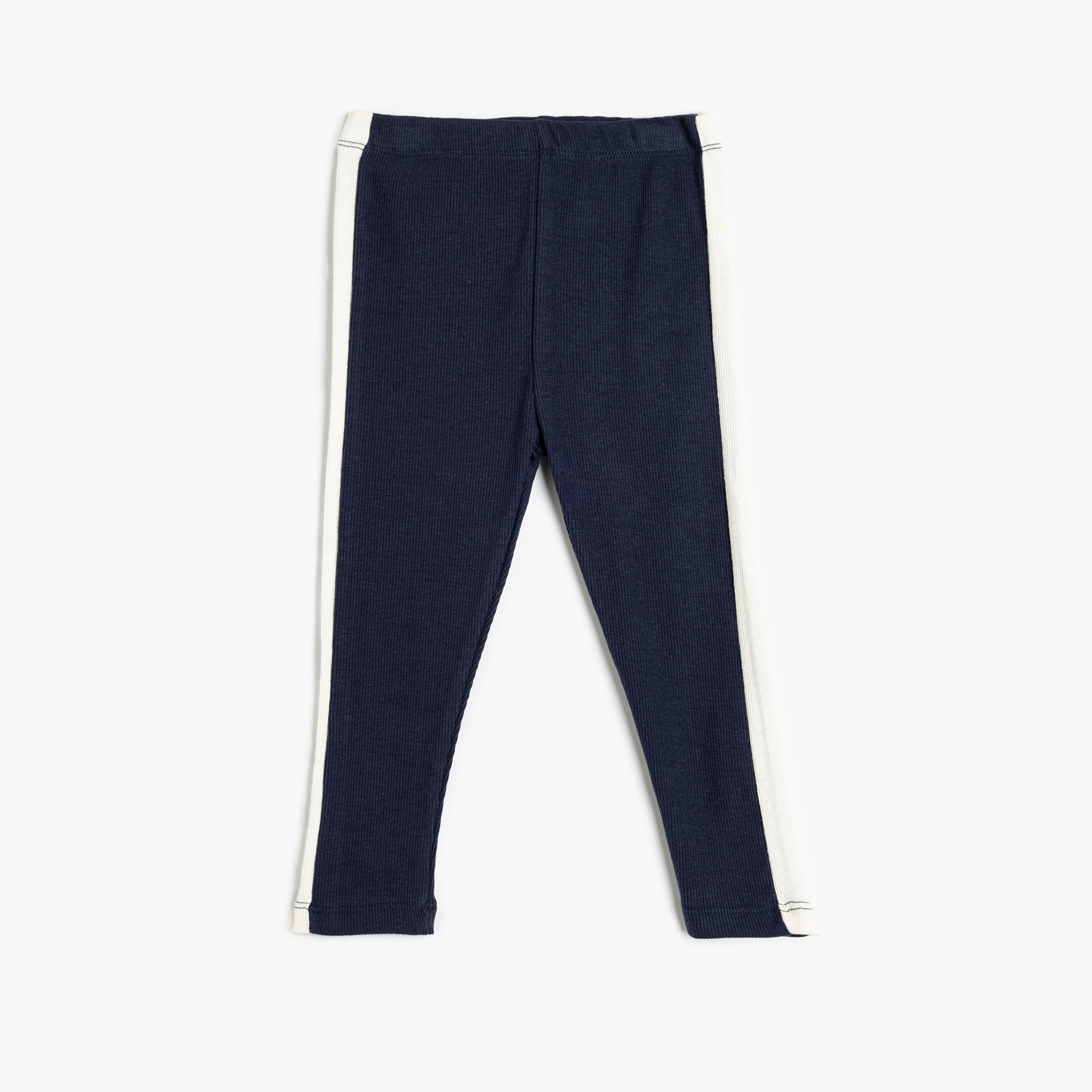 Koton Solid Elasticated Leggings-girls-clothing-bottoms-leggings-image-1