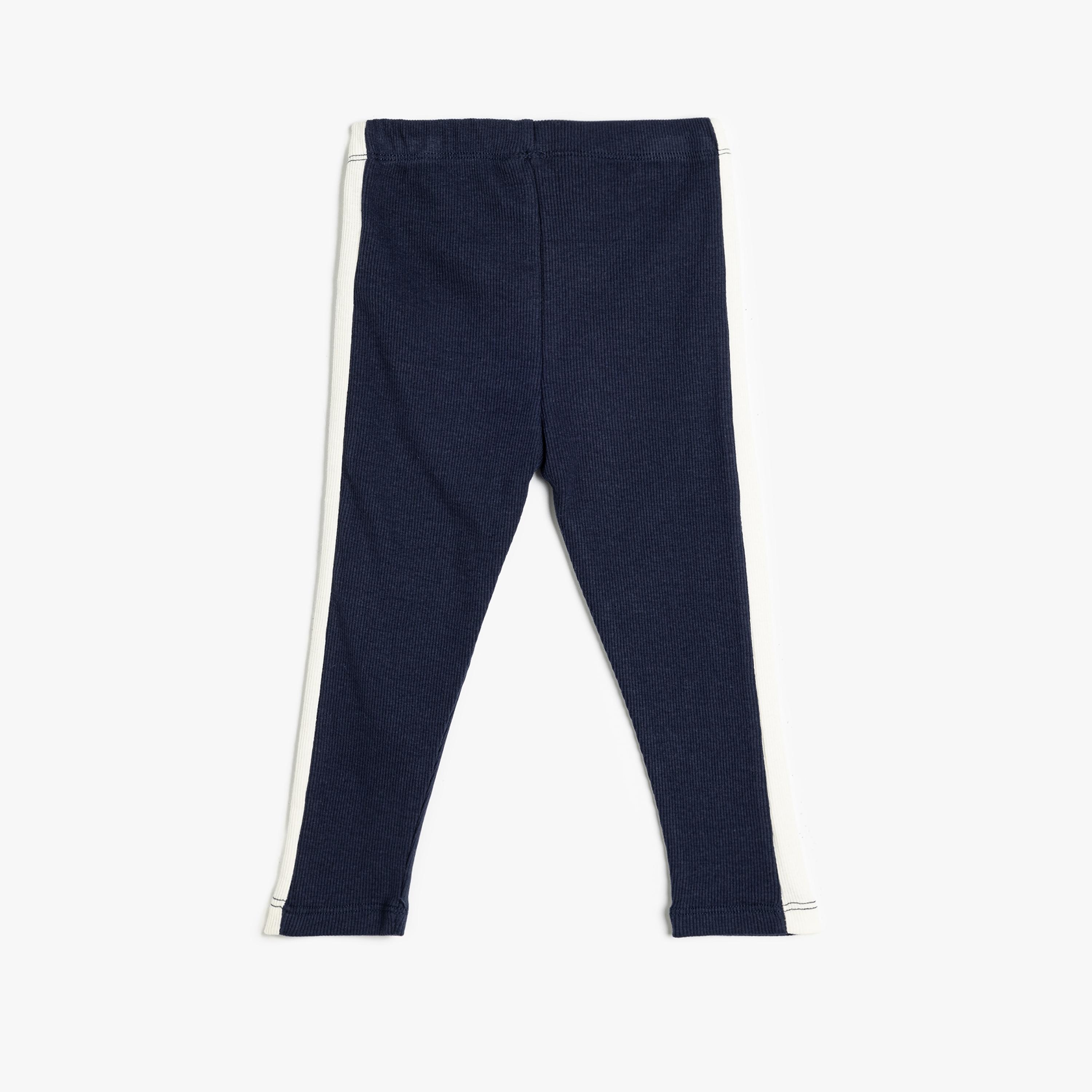 Koton Solid Elasticated Leggings-girls-clothing-bottoms-leggings-image-2
