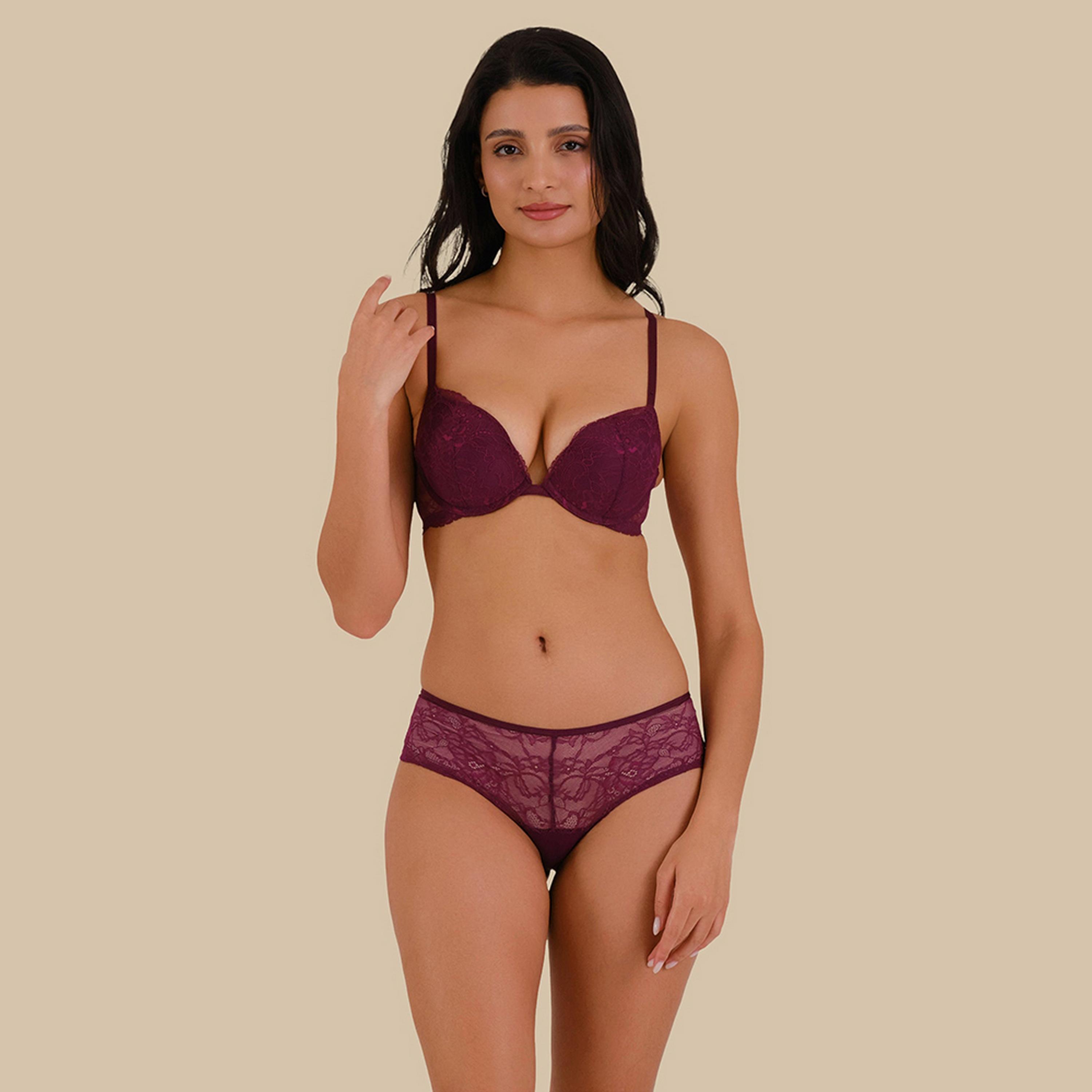 حمالة صدر نسائية بوش أب بأسلاك وداعمة عالية ومبطنة بفوم ناعم من إيزلا آند إيفي-women-clothing-lingerie-bras-image-3