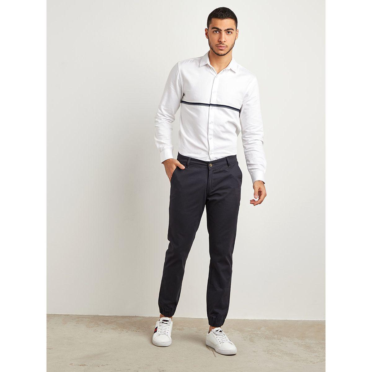 Styli Plain Slim Fit Chino with Cuffed Hem-men-clothing-bottoms-trousersandchinos-chinos-image-2