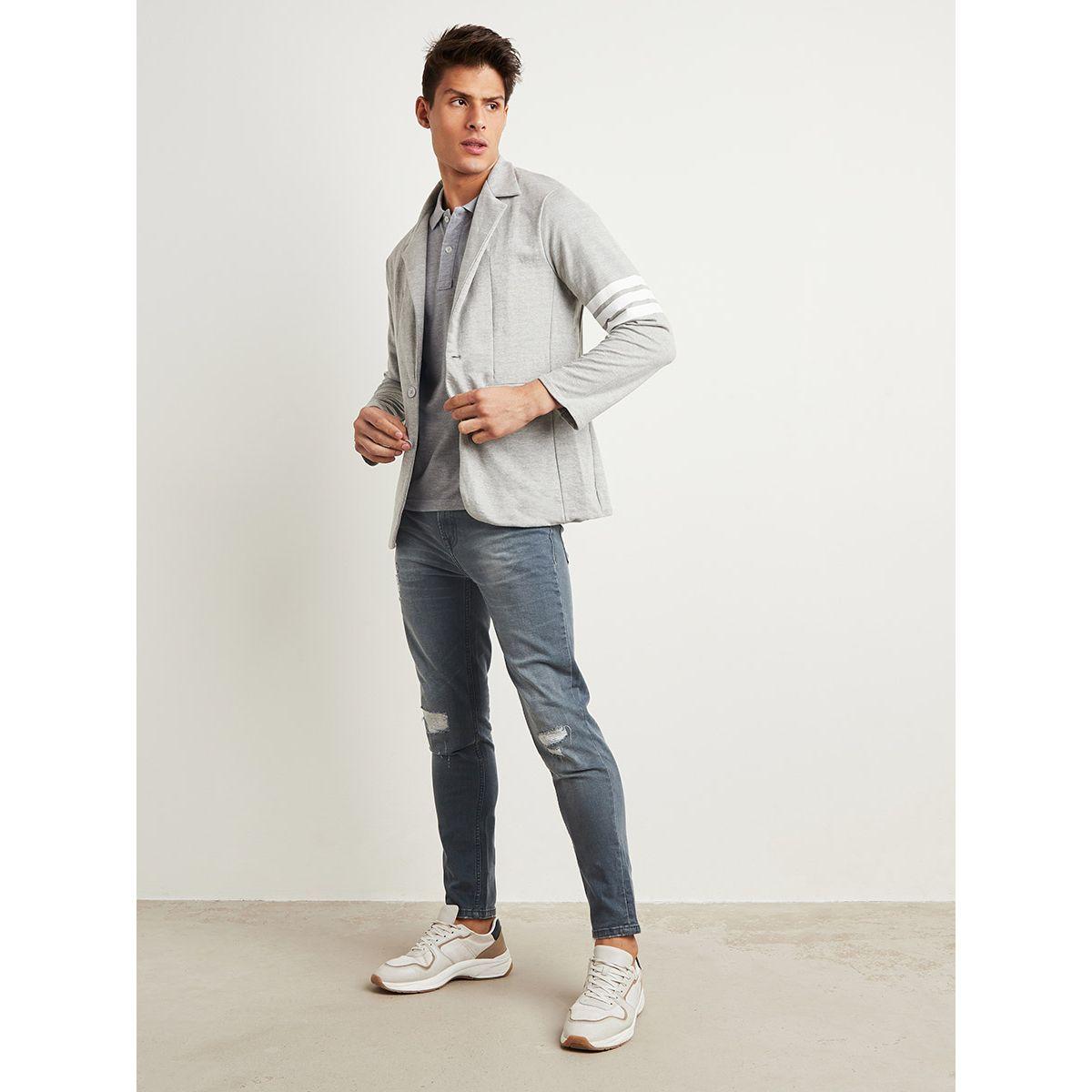 Styli Striped Sleeves Detail Blazer with Notch Lapel-men-clothing-jacketsandblazers-blazers-image-2
