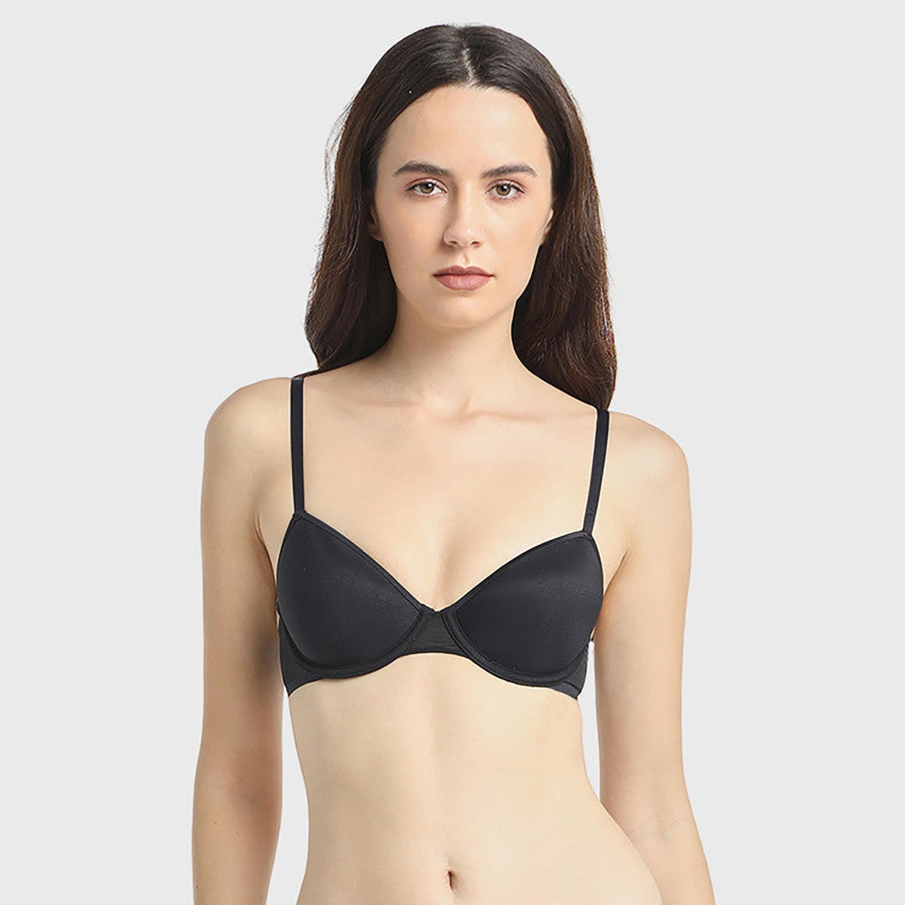 حشوة لا سينزا السوداء غير المجهزة بحمالة صدر نسائية سوداء غير مجهزة بالأسلاك-women-clothing-lingerie-bras-image-1