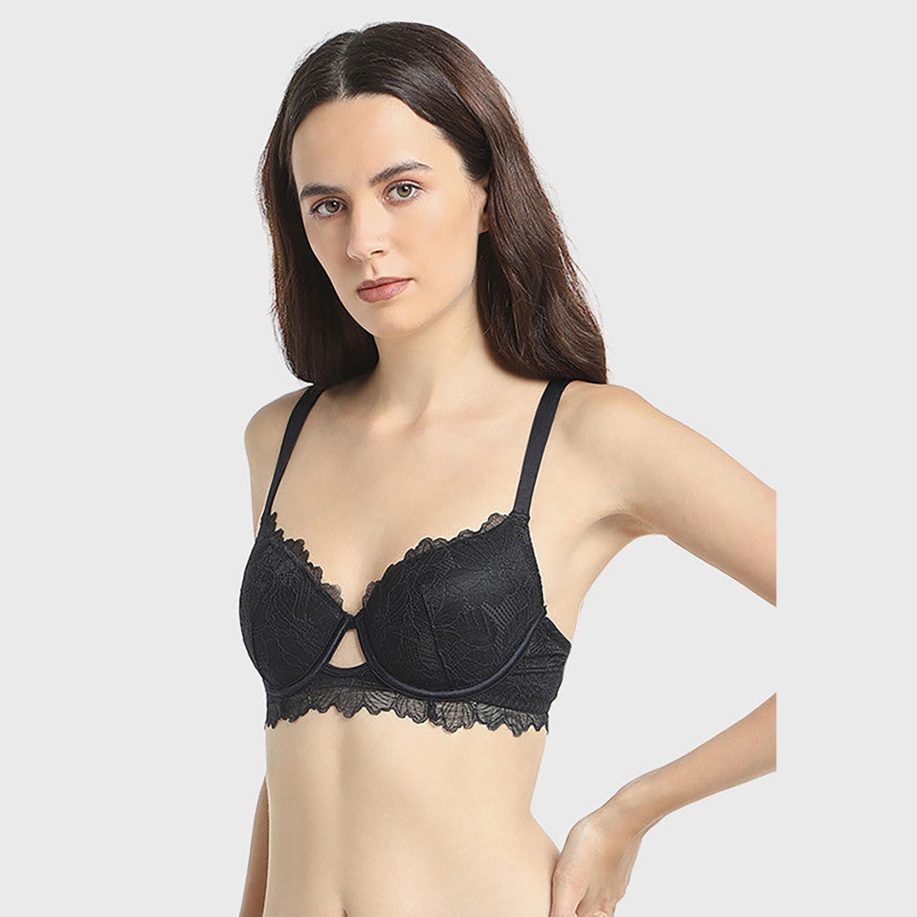 La Senza Non-Padded Non-Wired Black Women's Bra-women-clothing-lingerie-bras-image-4