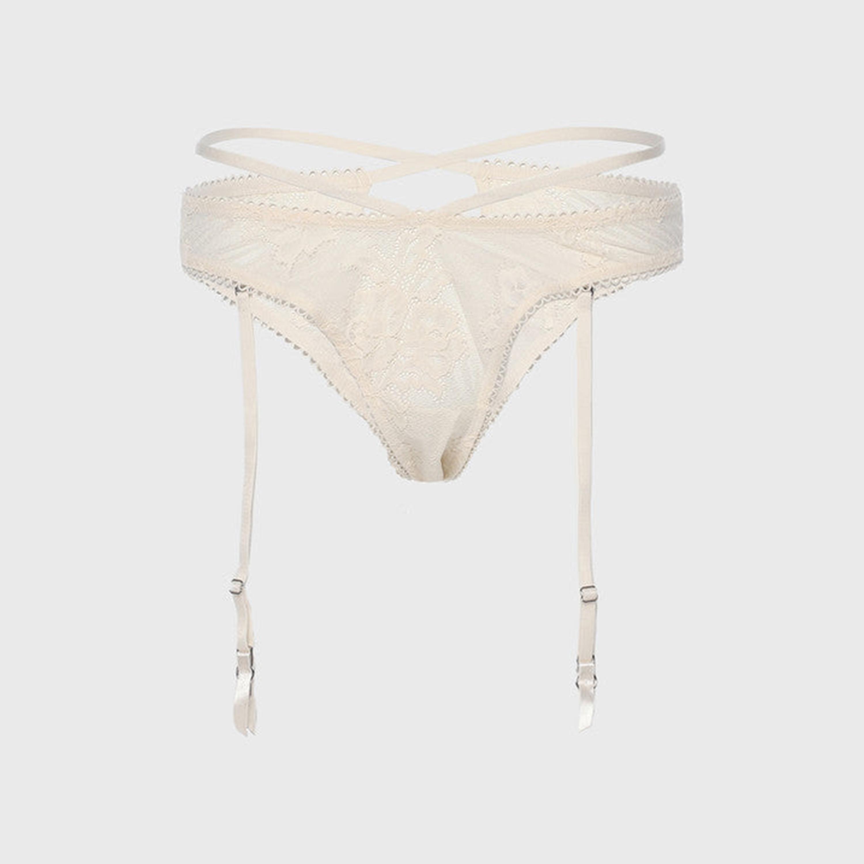 La Senza Low Coverage Beige Women's Costume Panties-women-clothing-lingerie-panties-image-1