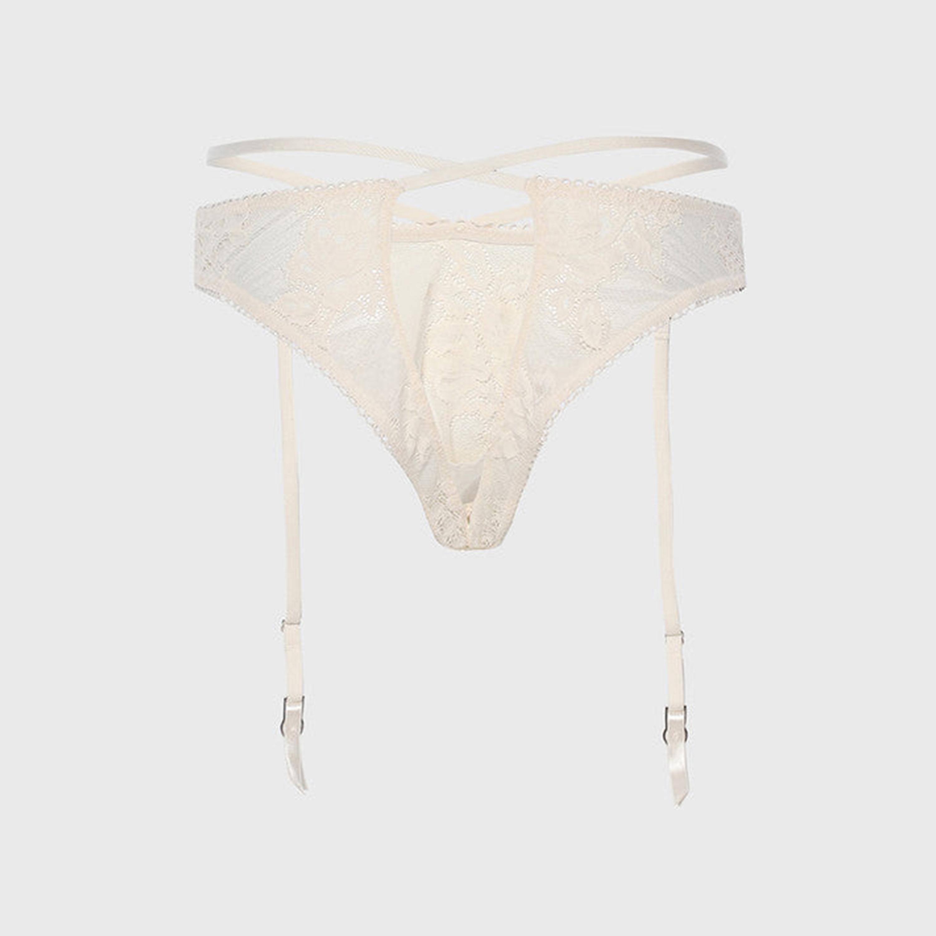 La Senza Low Coverage Beige Women's Costume Panties-women-clothing-lingerie-panties-image-2