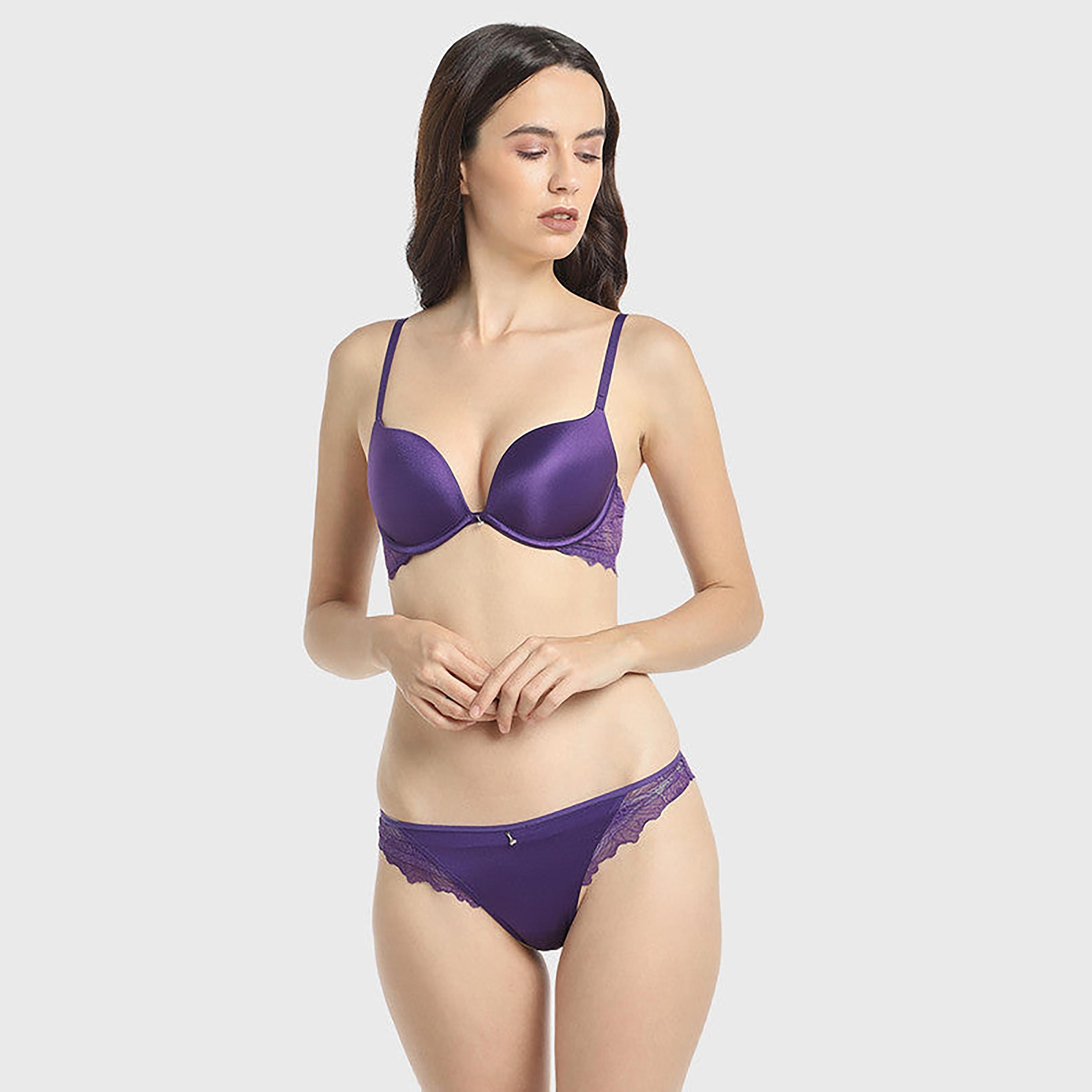 La Senza Medium Coverage Purple Women's Cheekini Panties-women-clothing-lingerie-panties-image-2