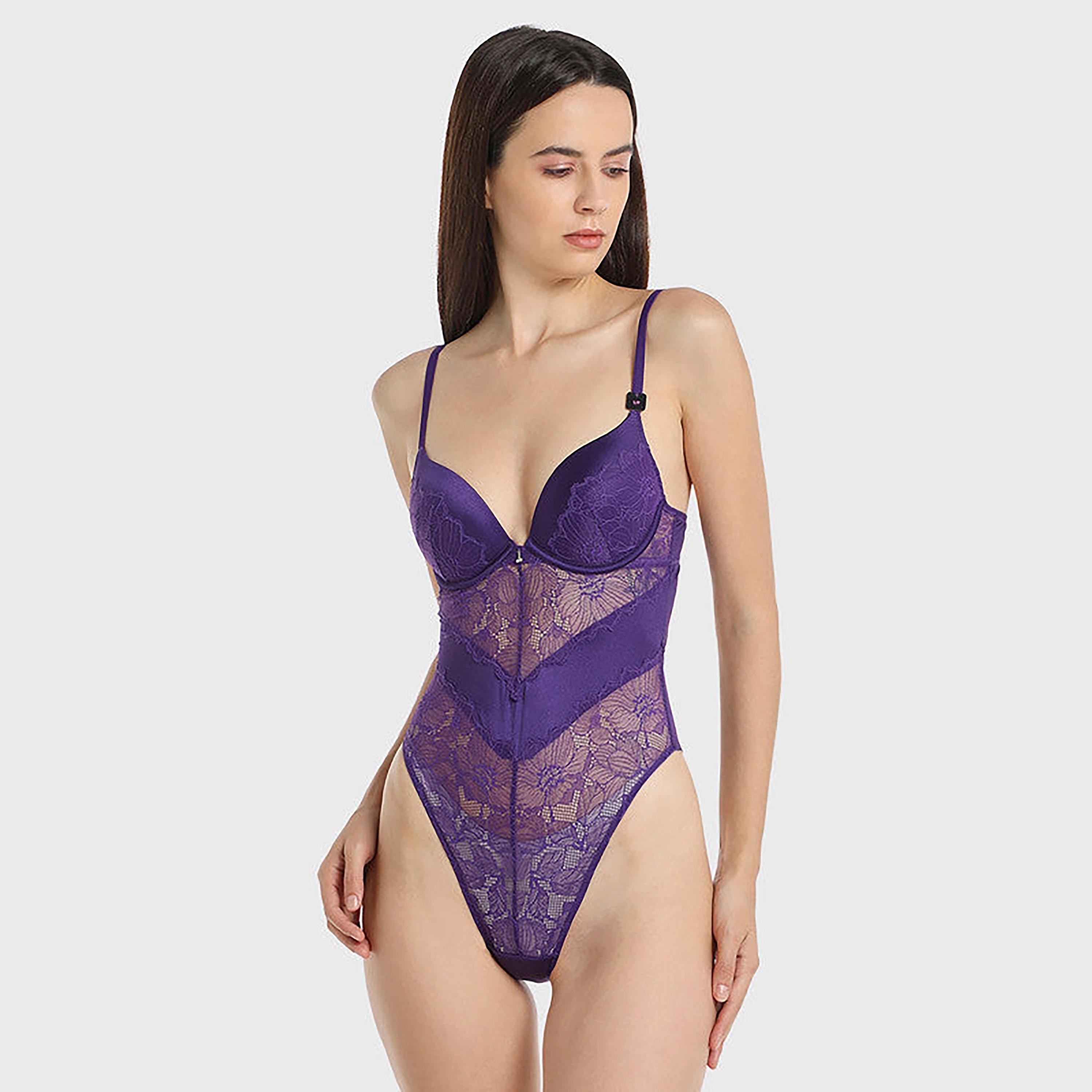 بدلة لا سينزا النسائية البنفسجية غير المبطنة وغير المبطنة-women-clothing-lingerie-corsets-image-1