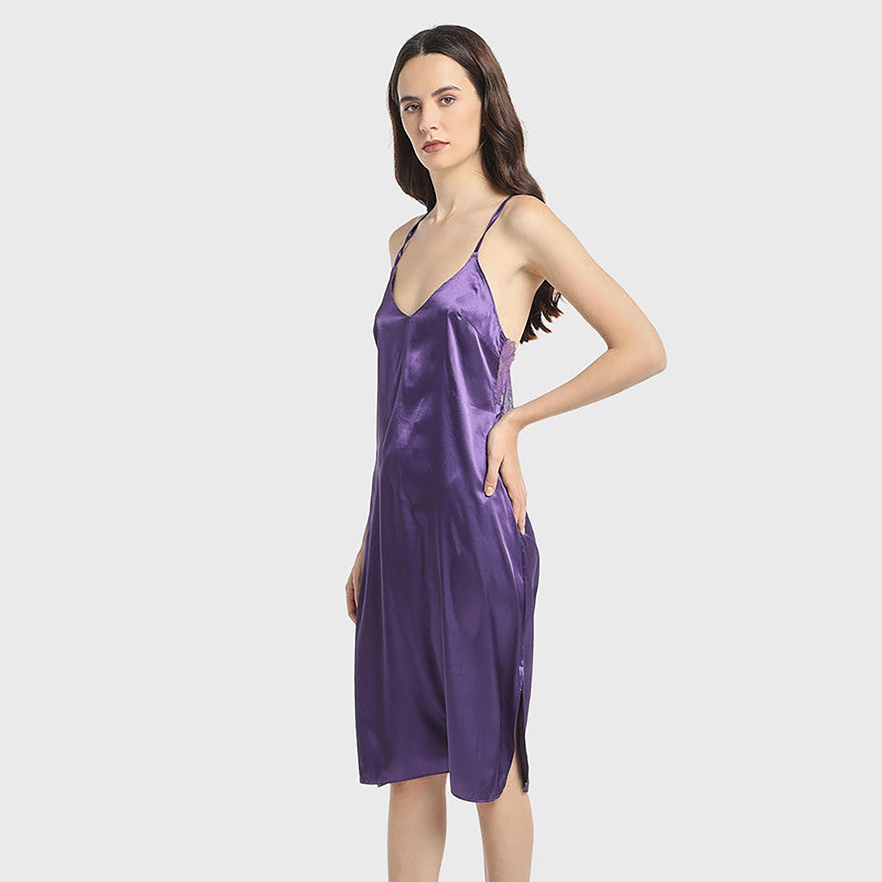 لا سينزا أحزمة كتف بسيطة فستان نوم نسائي بدون أكمام-women-clothing-nightwear-nighties-image-4