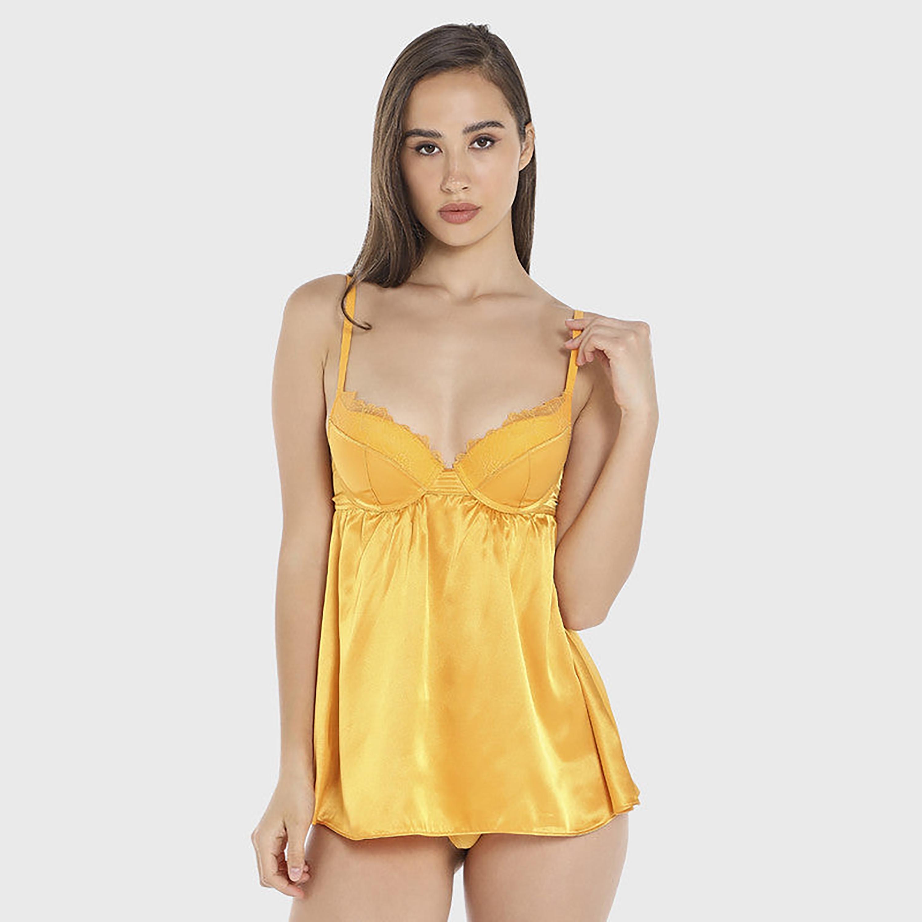 بيبي دول نسائي من La Senza غير مبطن وغير سلكي من نوع Mango Sunset-women-clothing-lingerie-babydollsandbodysuits-image-1