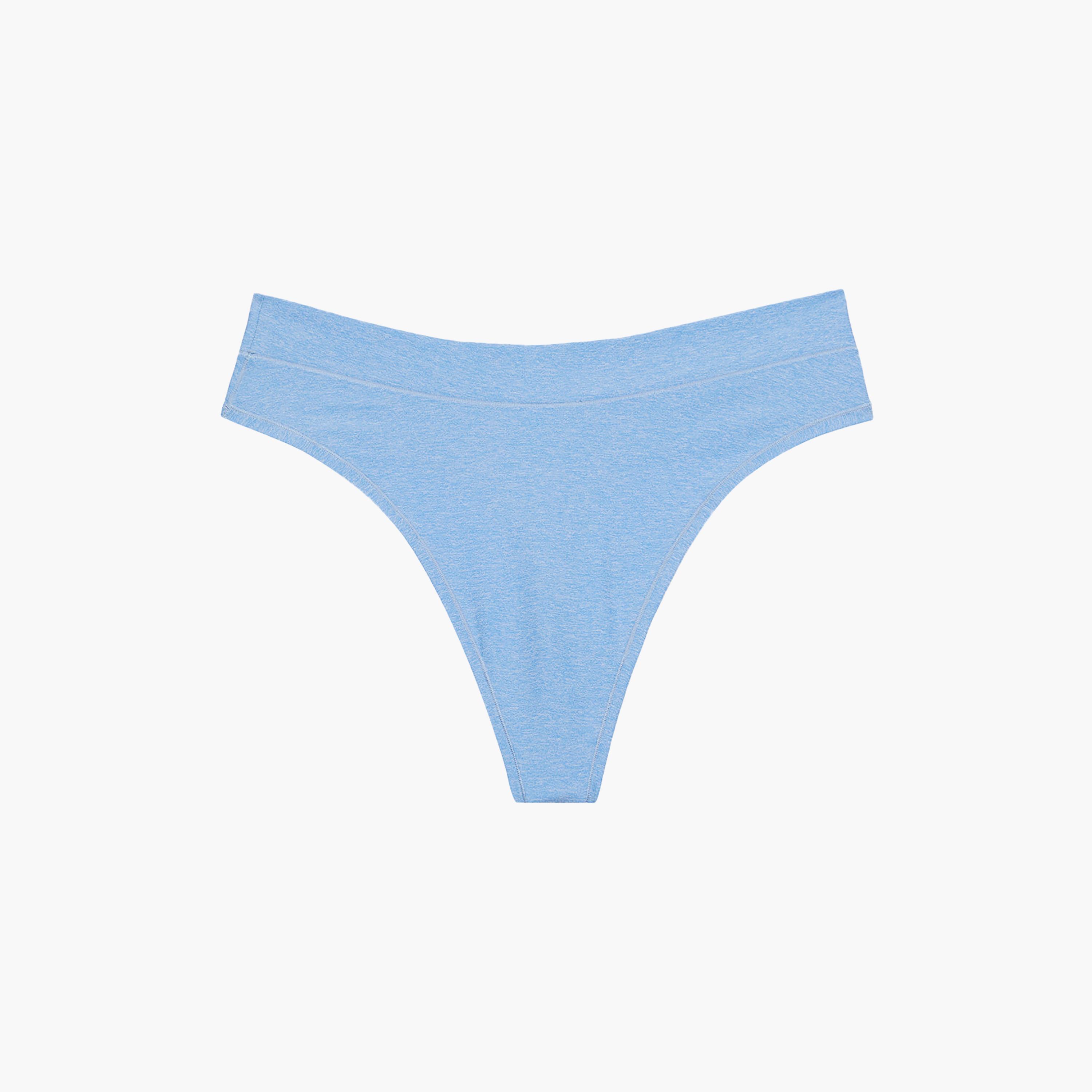 La Senza Smooth Comfort Blue Plain Medium Coverage Women's Bikini Panty-women-clothing-lingerie-panties-image-4