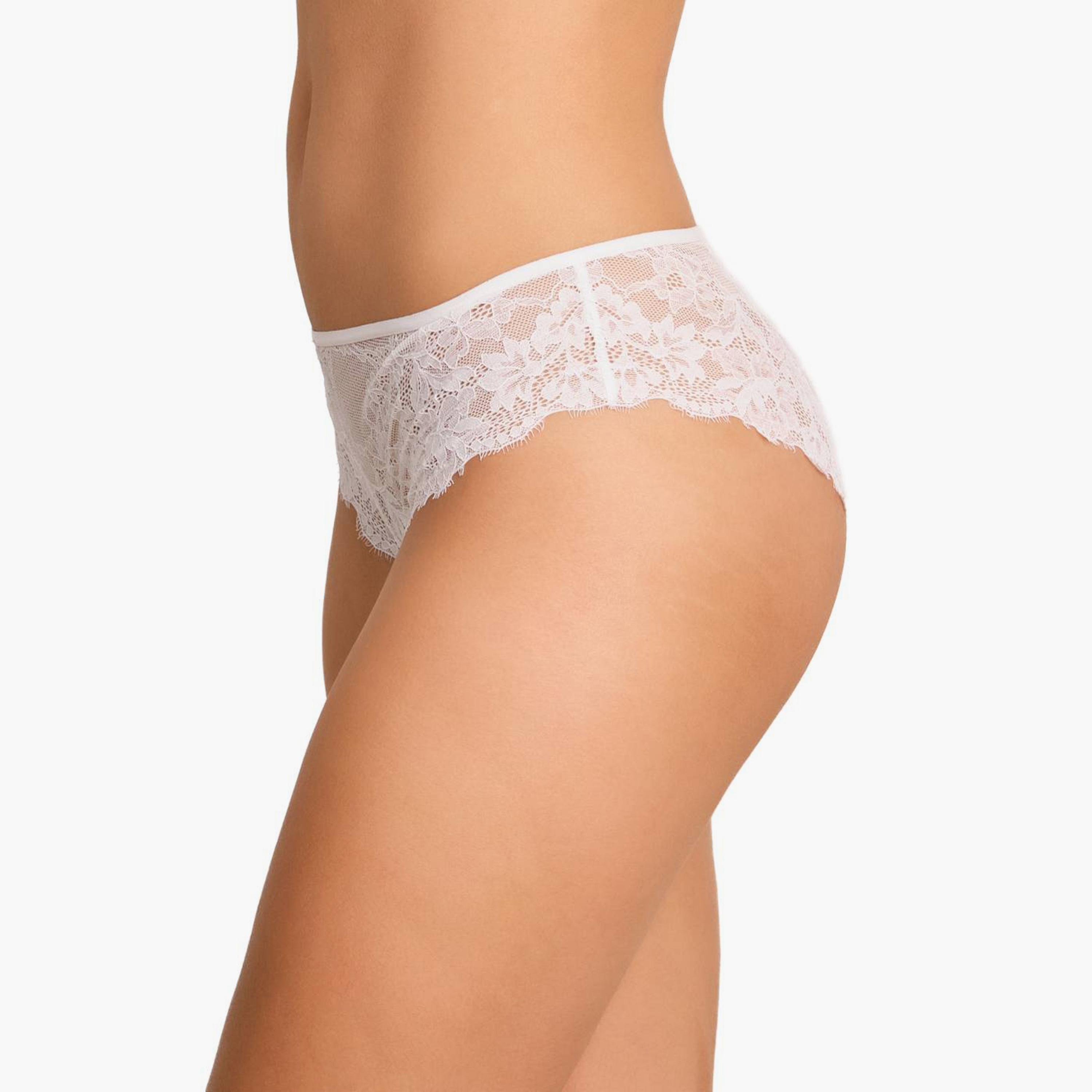 سراويل داخلية نسائية تشيكي مثيرة باللون الأبيض من الدانتيل بتغطية متوسطة من لا سنزا-women-clothing-lingerie-panties-image-3