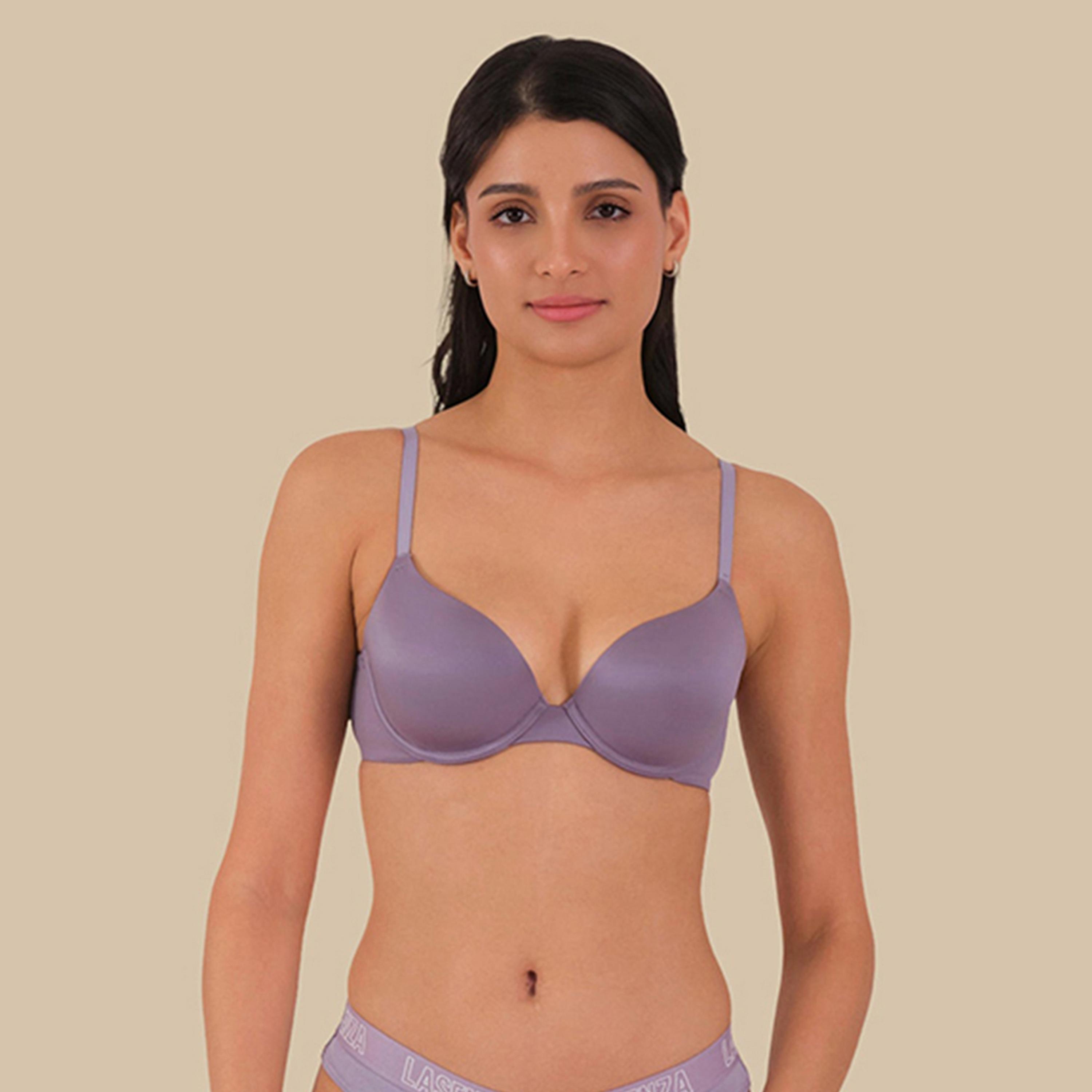 حمالة صدر تي شيرت نسائية مبطنة بدعم متوسط بسلك ومريحة من "بودي كيس" من لا سينزا-women-clothing-lingerie-bras-image-1