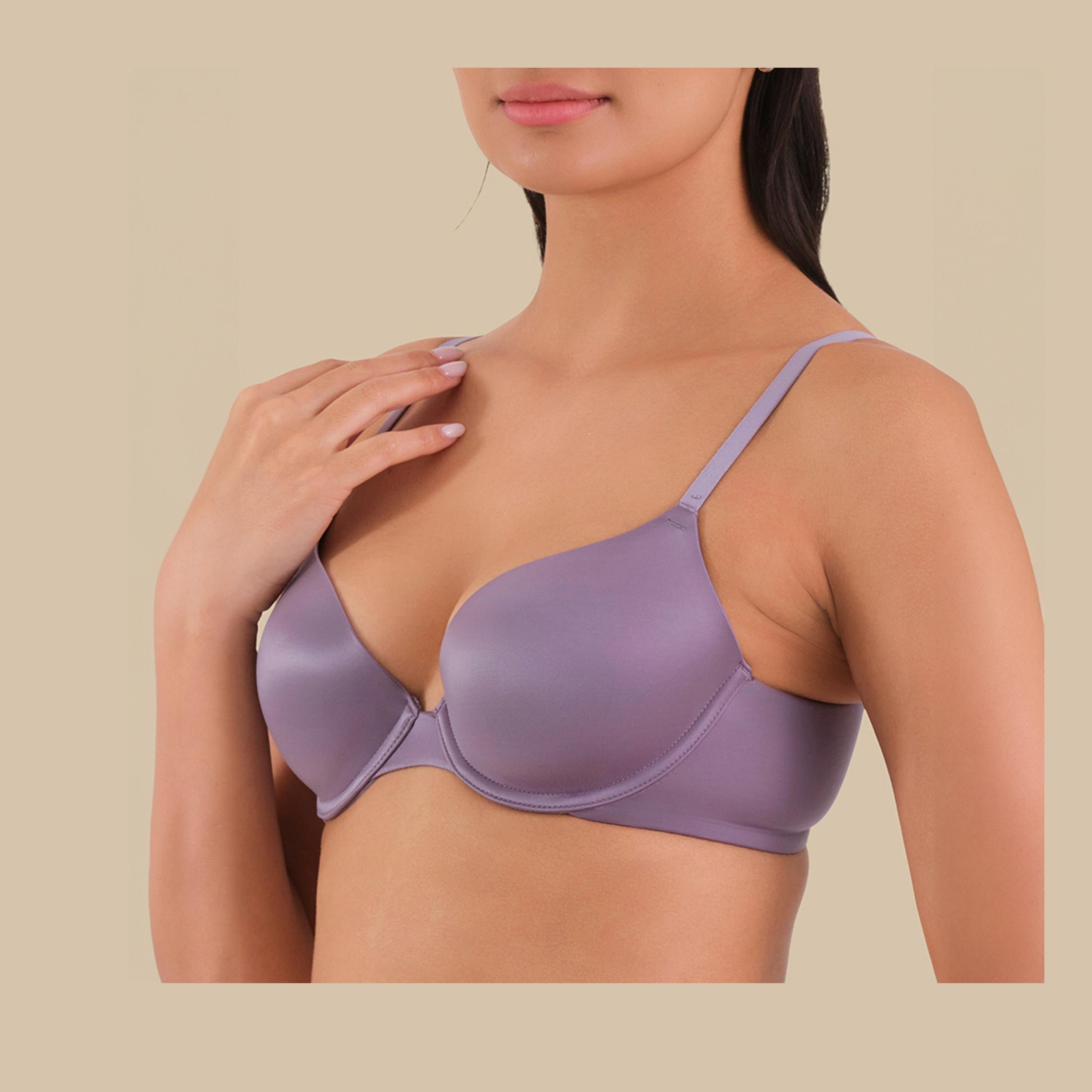 حمالة صدر تي شيرت نسائية مبطنة بدعم متوسط بسلك ومريحة من "بودي كيس" من لا سينزا-women-clothing-lingerie-bras-image-3