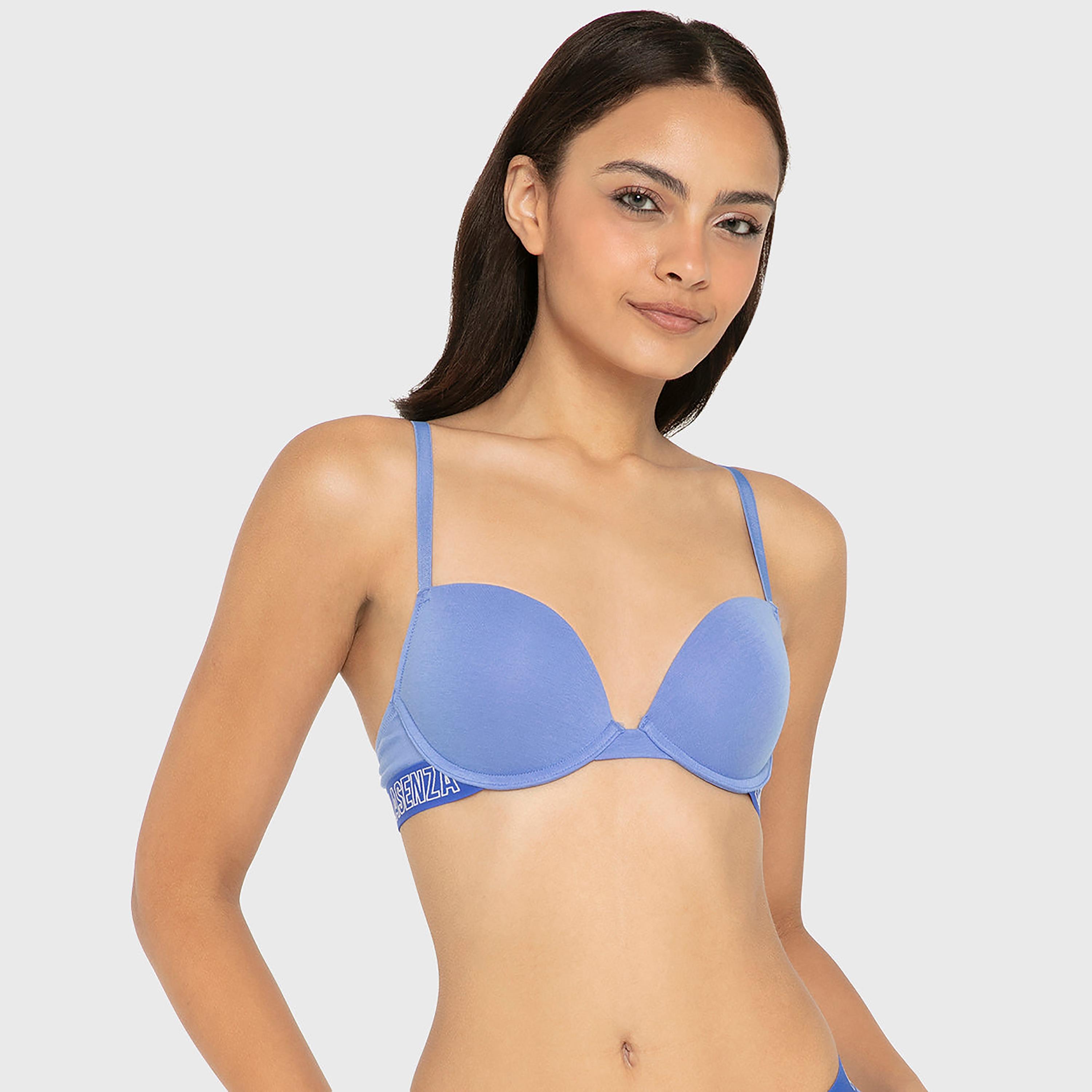 حمالة صدر نسائية "بوش أب" مبطنة بسلك ودعم متوسط "تريند ريمكس" - فحمى من لا سنزا-women-clothing-lingerie-bras-image-21