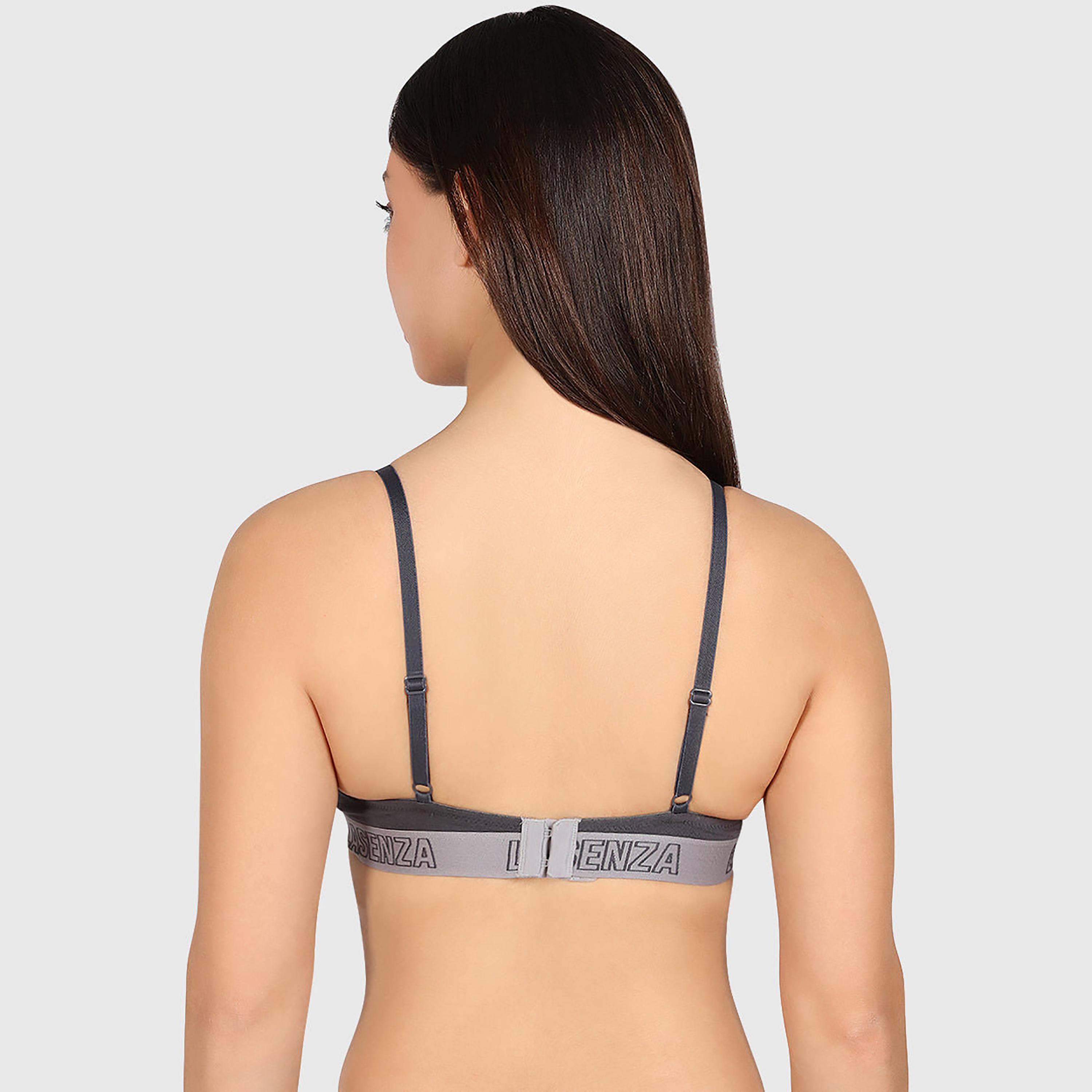 حمالة صدر نسائية "بوش أب" مبطنة بسلك ودعم متوسط "تريند ريمكس" - فحمى من لا سنزا-women-clothing-lingerie-bras-image-3