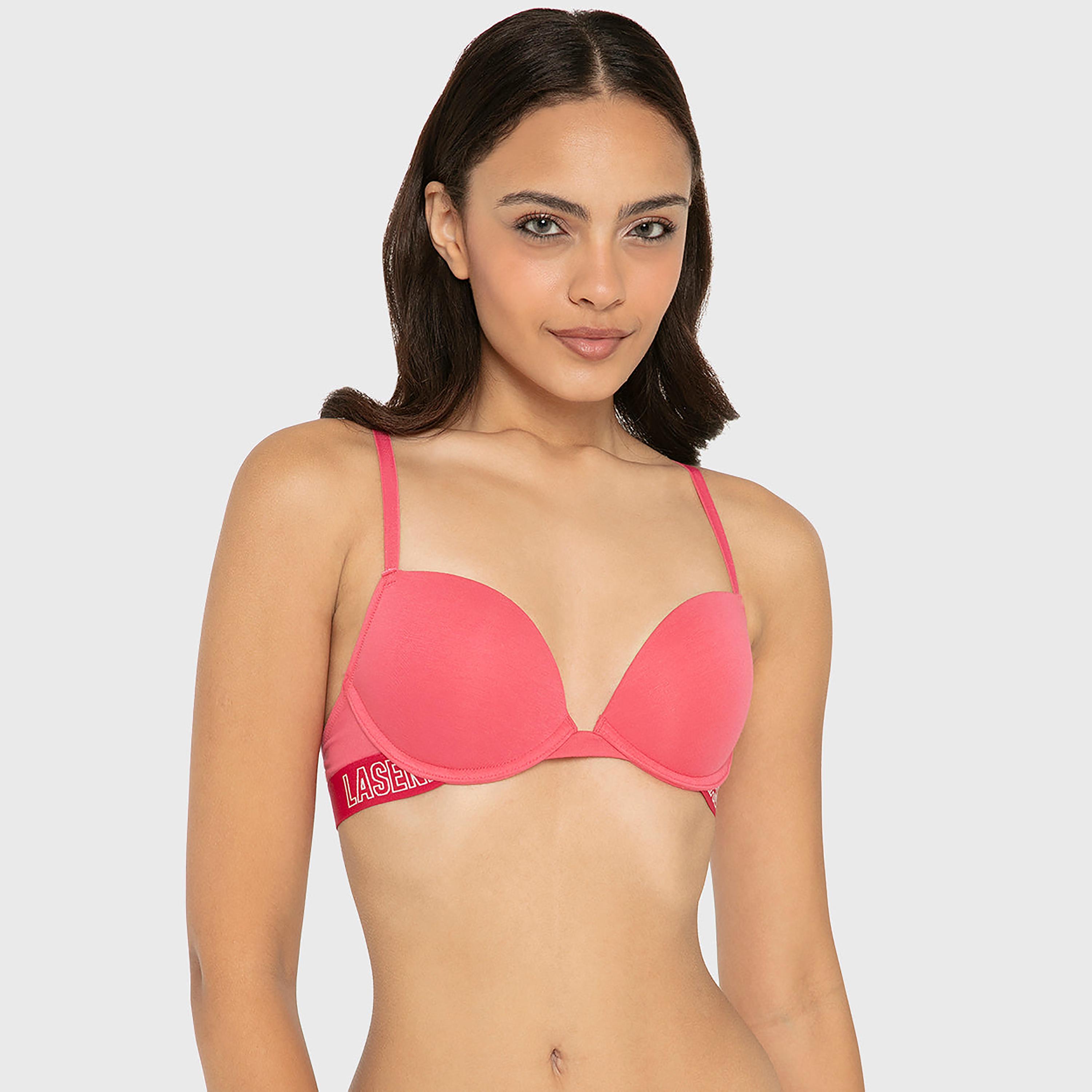 حمالة صدر نسائية "بوش أب" مبطنة بسلك ودعم متوسط "تريند ريمكس" - فحمى من لا سنزا-women-clothing-lingerie-bras-image-17