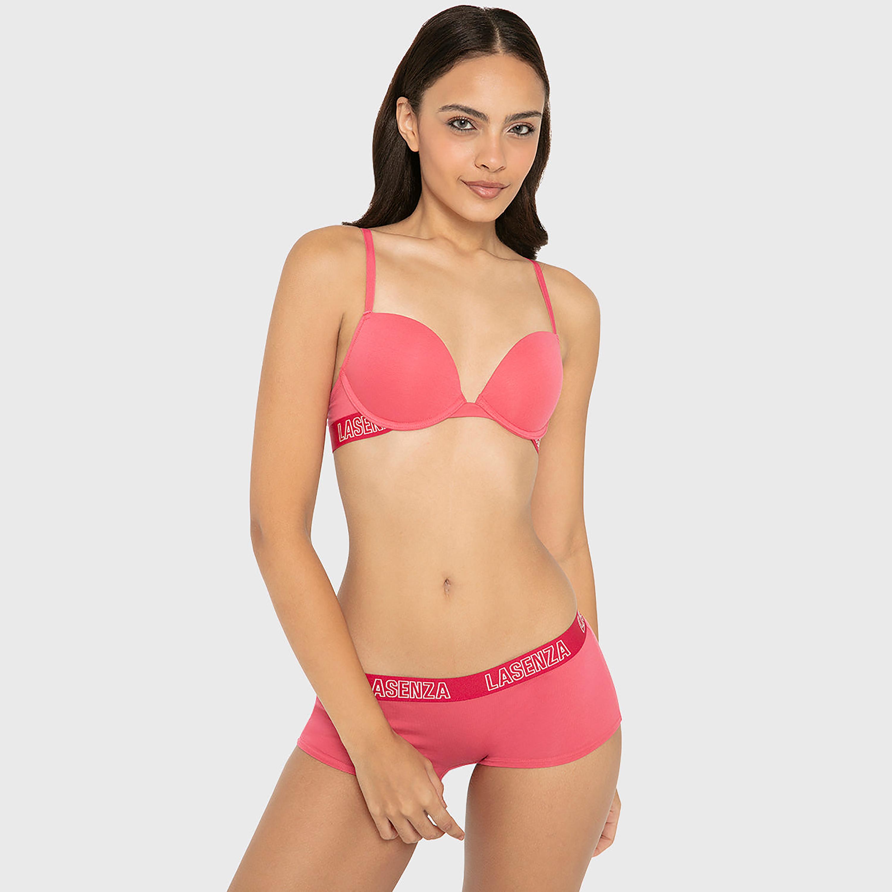 حمالة صدر نسائية "بوش أب" مبطنة بسلك ودعم متوسط "تريند ريمكس" - فحمى من لا سنزا-women-clothing-lingerie-bras-image-18