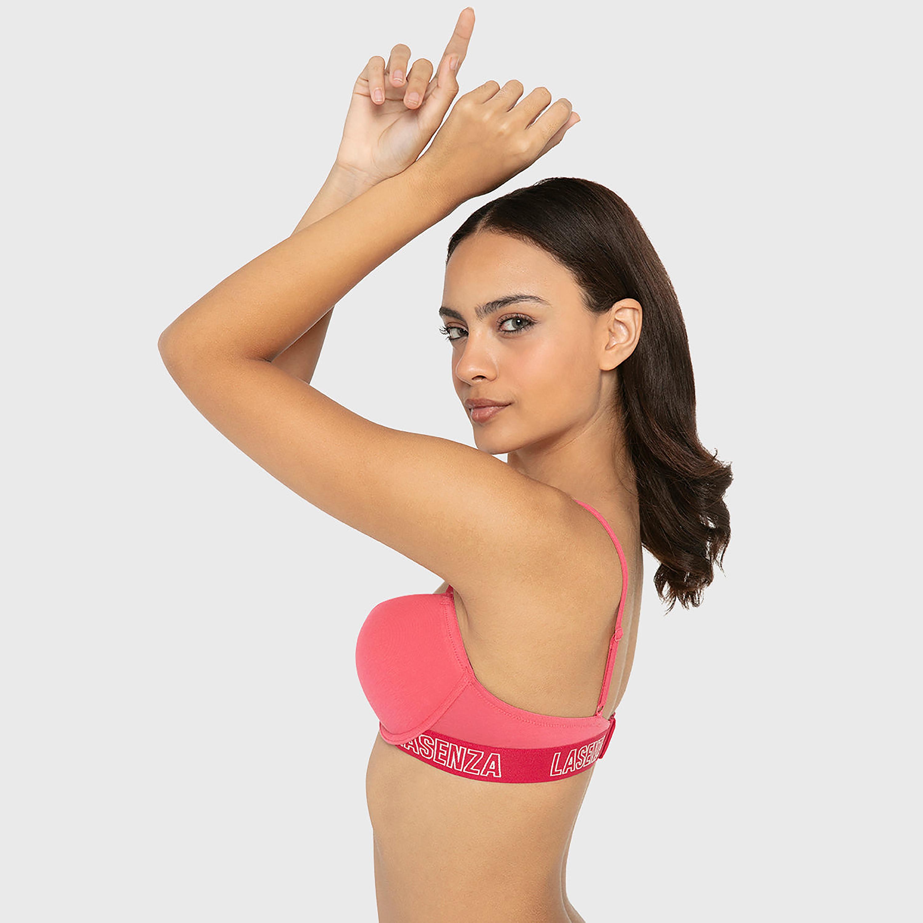 حمالة صدر نسائية "بوش أب" مبطنة بسلك ودعم متوسط "تريند ريمكس" - فحمى من لا سنزا-women-clothing-lingerie-bras-image-20