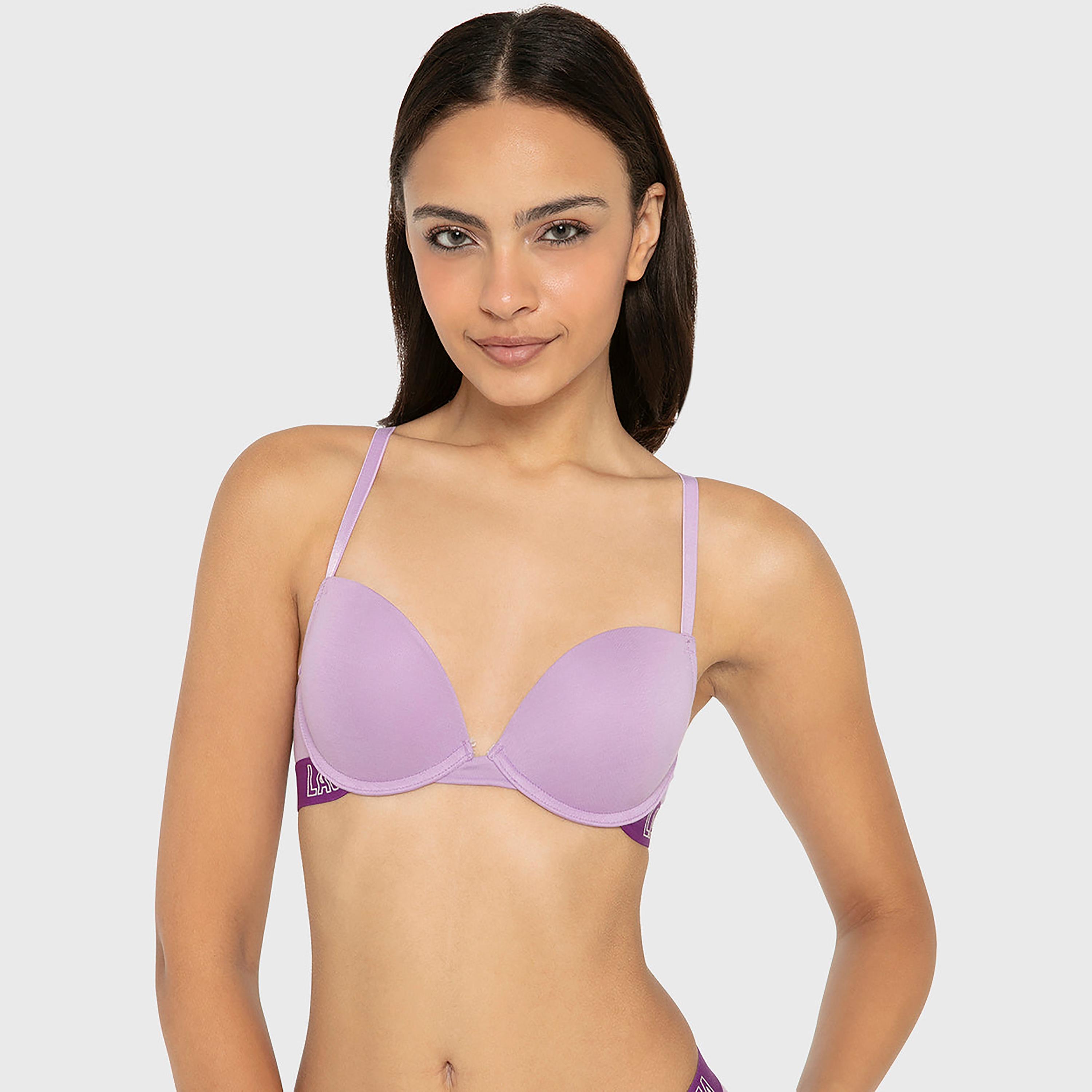 حمالة صدر نسائية "بوش أب" مبطنة بسلك ودعم متوسط "تريند ريمكس" - فحمى من لا سنزا-women-clothing-lingerie-bras-image-13