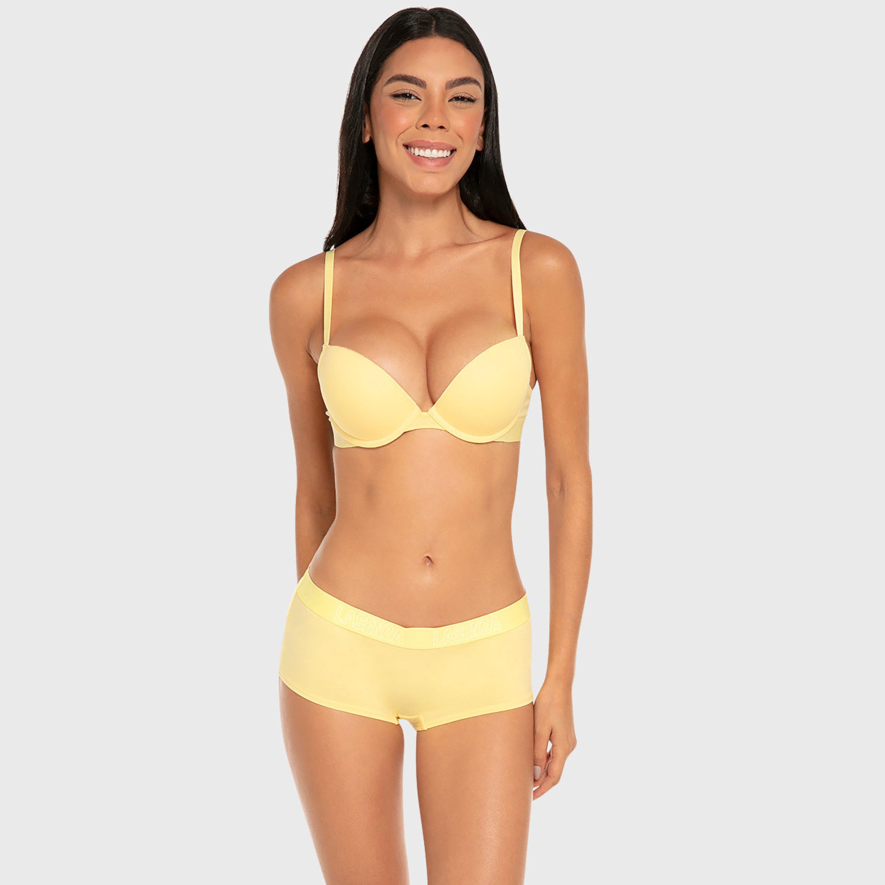 La Senza Trend Remix Charcoal Wired Medium Support Padded Women's Push-Up Bra-women-clothing-lingerie-bras-image-3