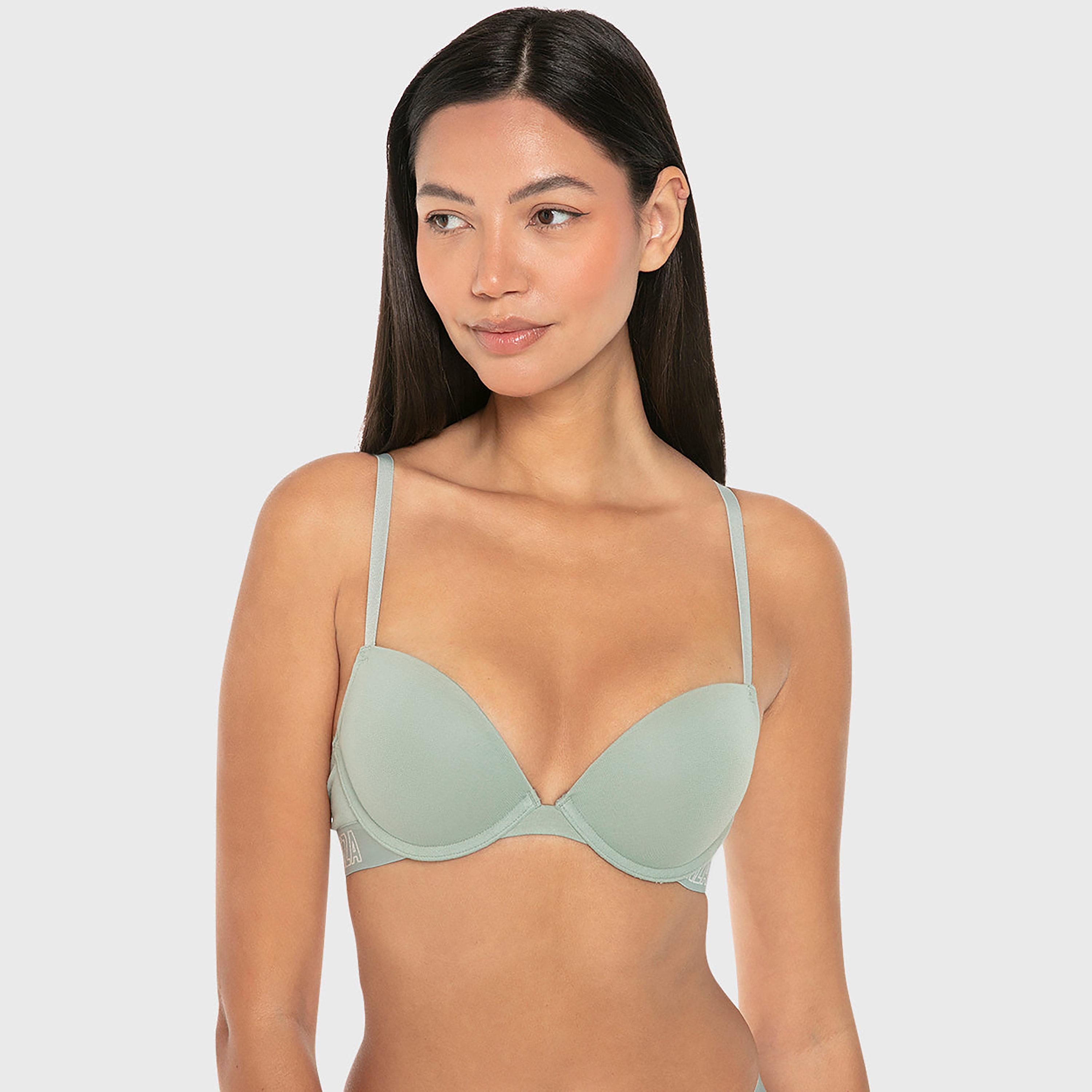 La Senza Trend Remix Charcoal Wired Medium Support Padded Women's Push-Up Bra-women-clothing-lingerie-bras-image-1