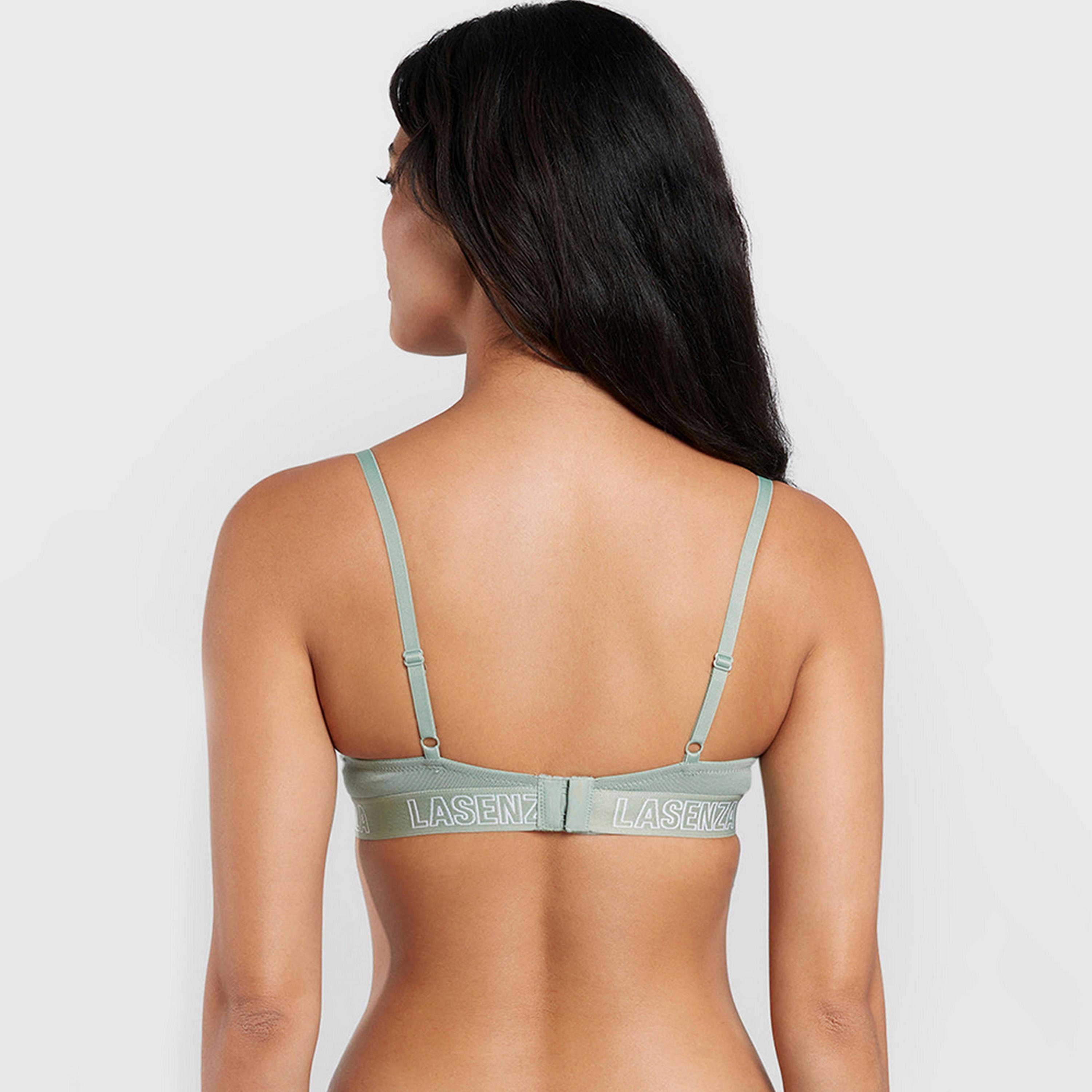 حمالة صدر نسائية بوش أب بأسلاك وداعمة متوسطة ومبطنة، قطن ريمكس من لا سنزا-women-clothing-lingerie-bras-image-4