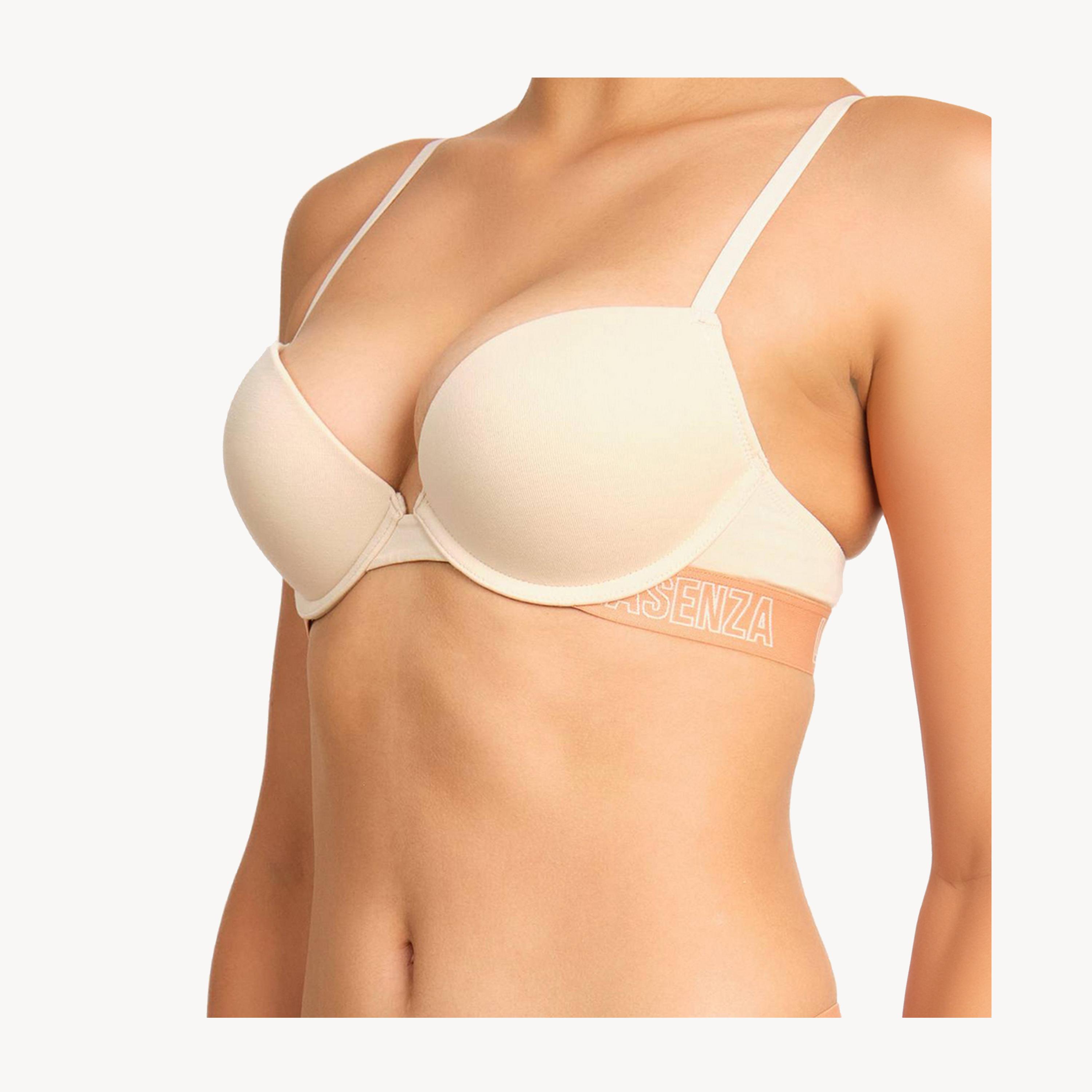 حمالة صدر غاطسة بوش أب سلكية بدعم متوسط ومبطنة للنساء تريندي من لا سينزا-women-clothing-lingerie-bras-image-4