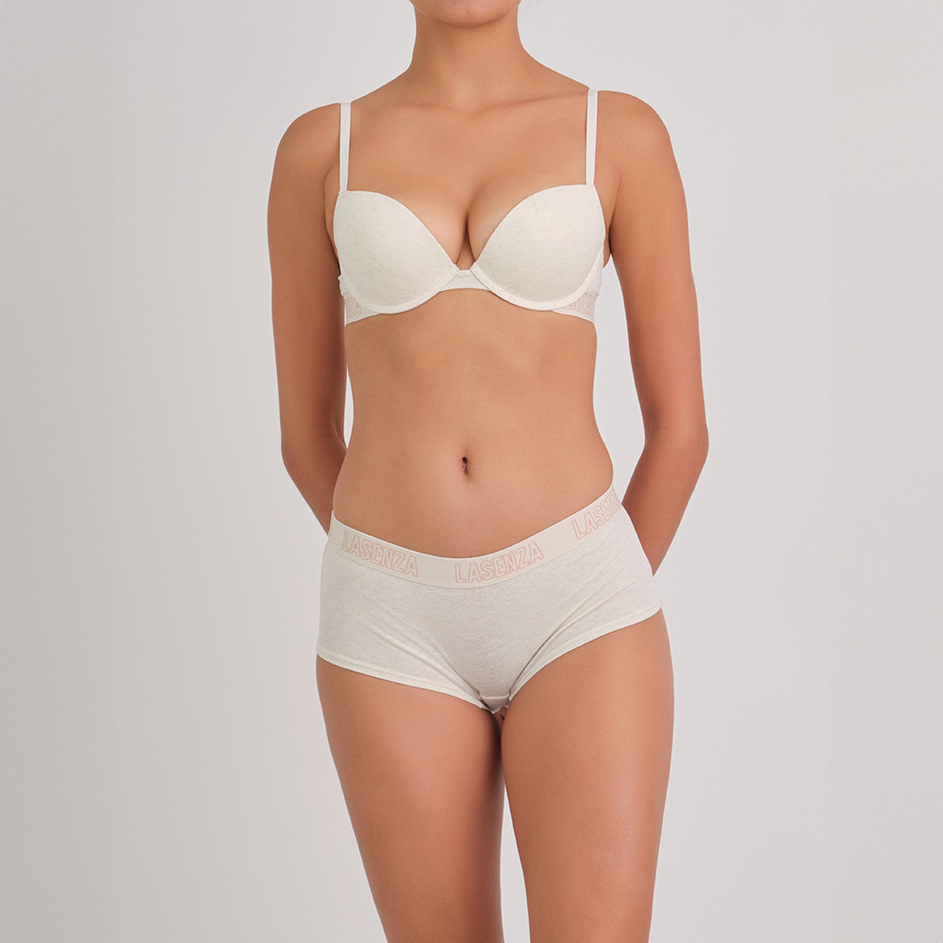 La Senza Trendy Heather Wired Medium Support Padded Women's Push-Up Plunge Bra-women-clothing-lingerie-bras-image-2