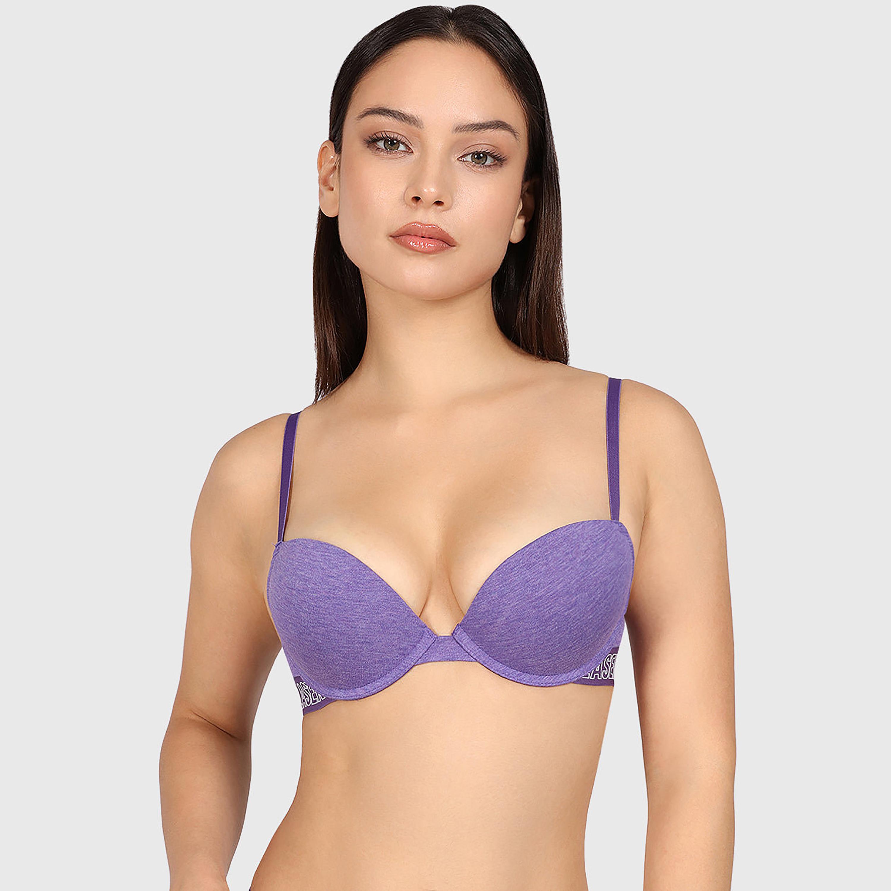 حمالة صدر نسائية "بوش أب" مبطنة بسلك ودعم متوسط "تريند ريمكس" من لا سنزا-women-clothing-lingerie-bras-image-1