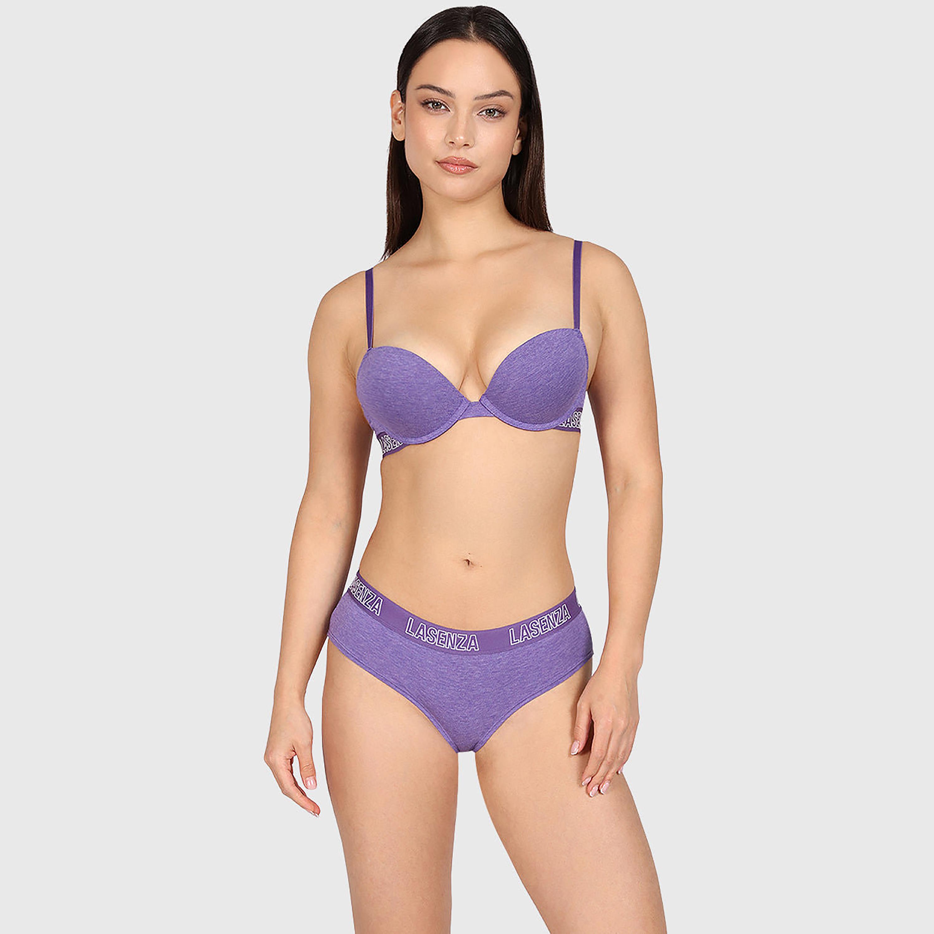 حمالة صدر نسائية "بوش أب" مبطنة بسلك ودعم متوسط "تريند ريمكس" من لا سنزا-women-clothing-lingerie-bras-image-2