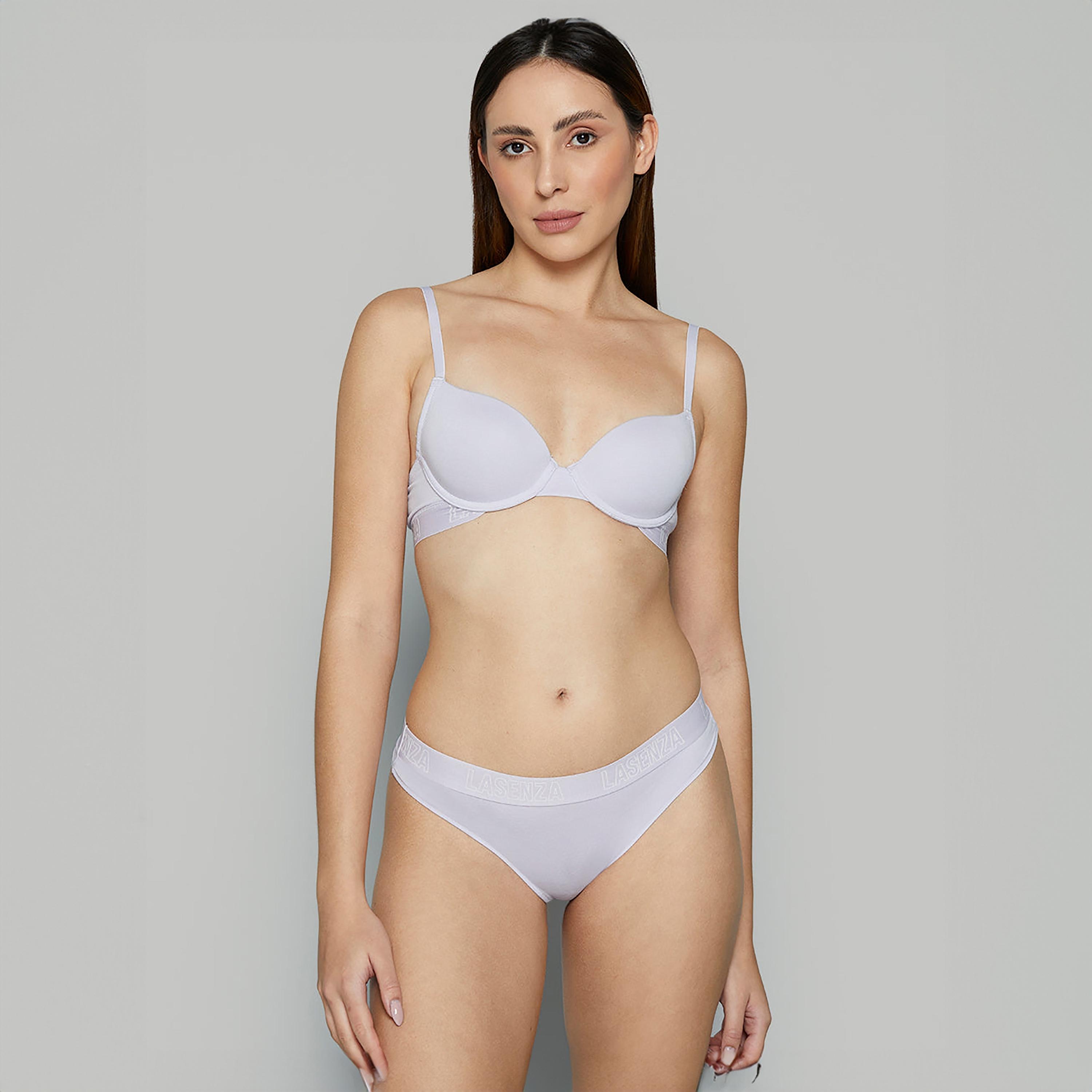 سروال داخلي نسائي ثونغ بشعار بتغطية منخفضة من لا سينزا-women-clothing-lingerie-panties-image-4