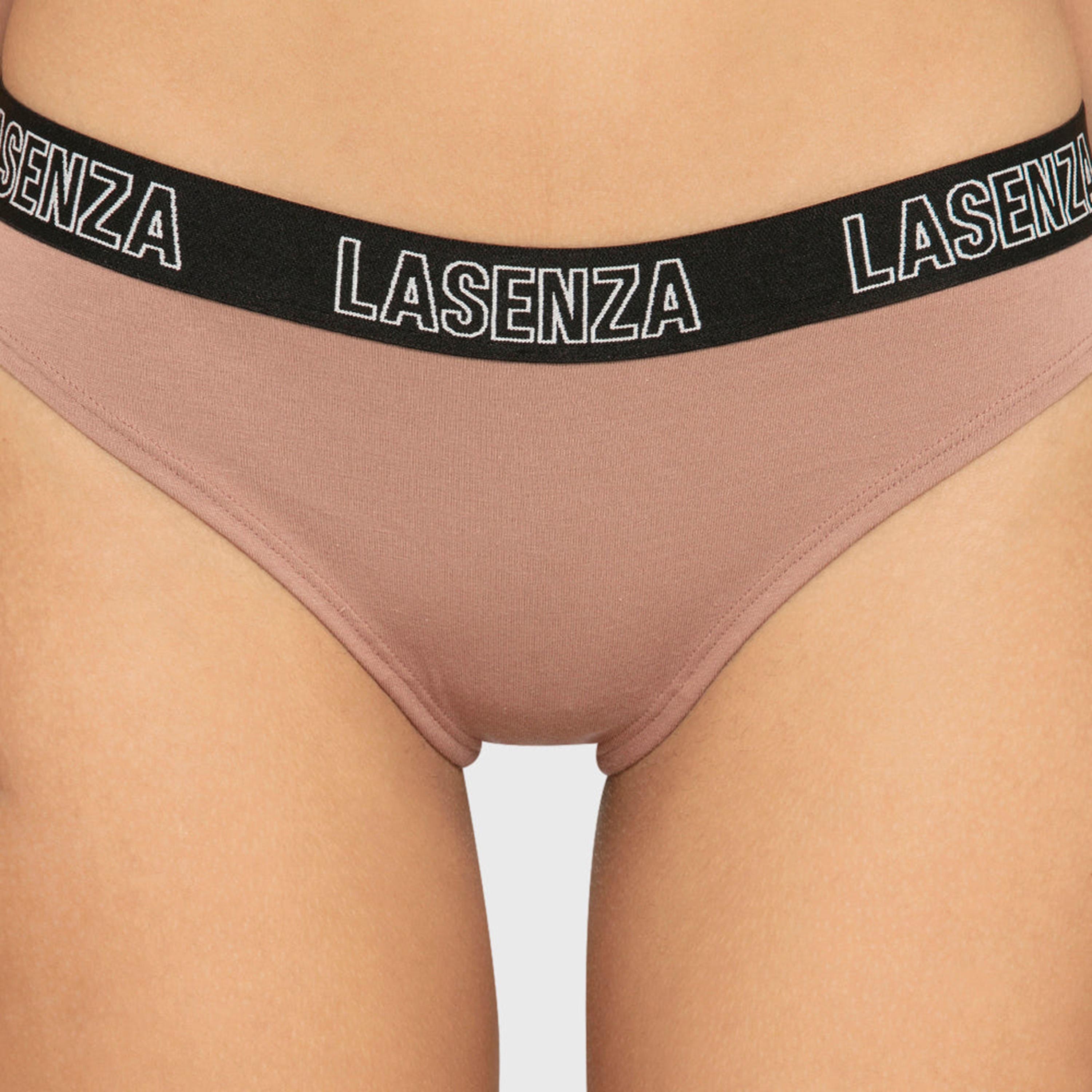 La Senza Remix Nude Cotton Low Coverage Women's Thong Panties-women-clothing-lingerie-panties-image-11