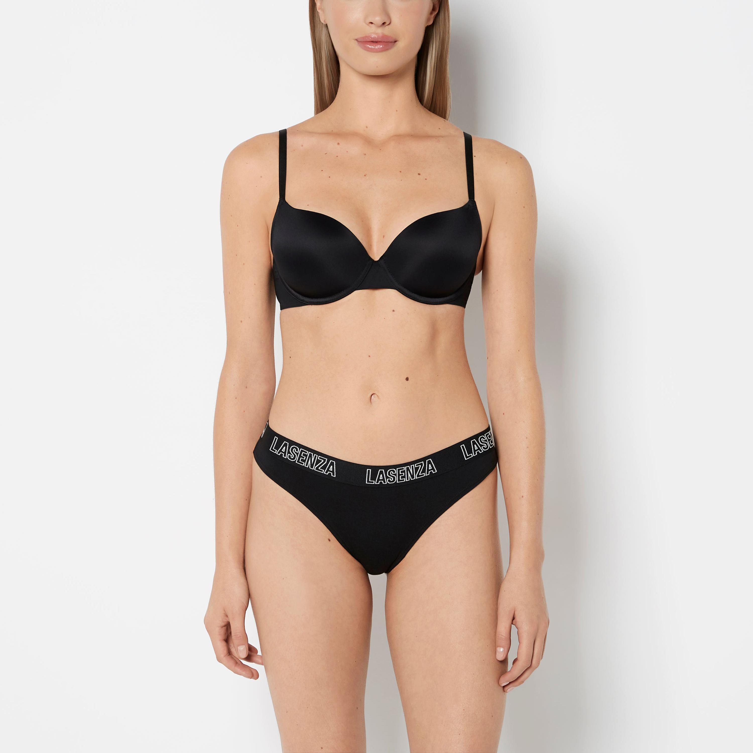 La Senza Remix Nude Cotton Low Coverage Women's Thong Panties-women-clothing-lingerie-panties-image-4