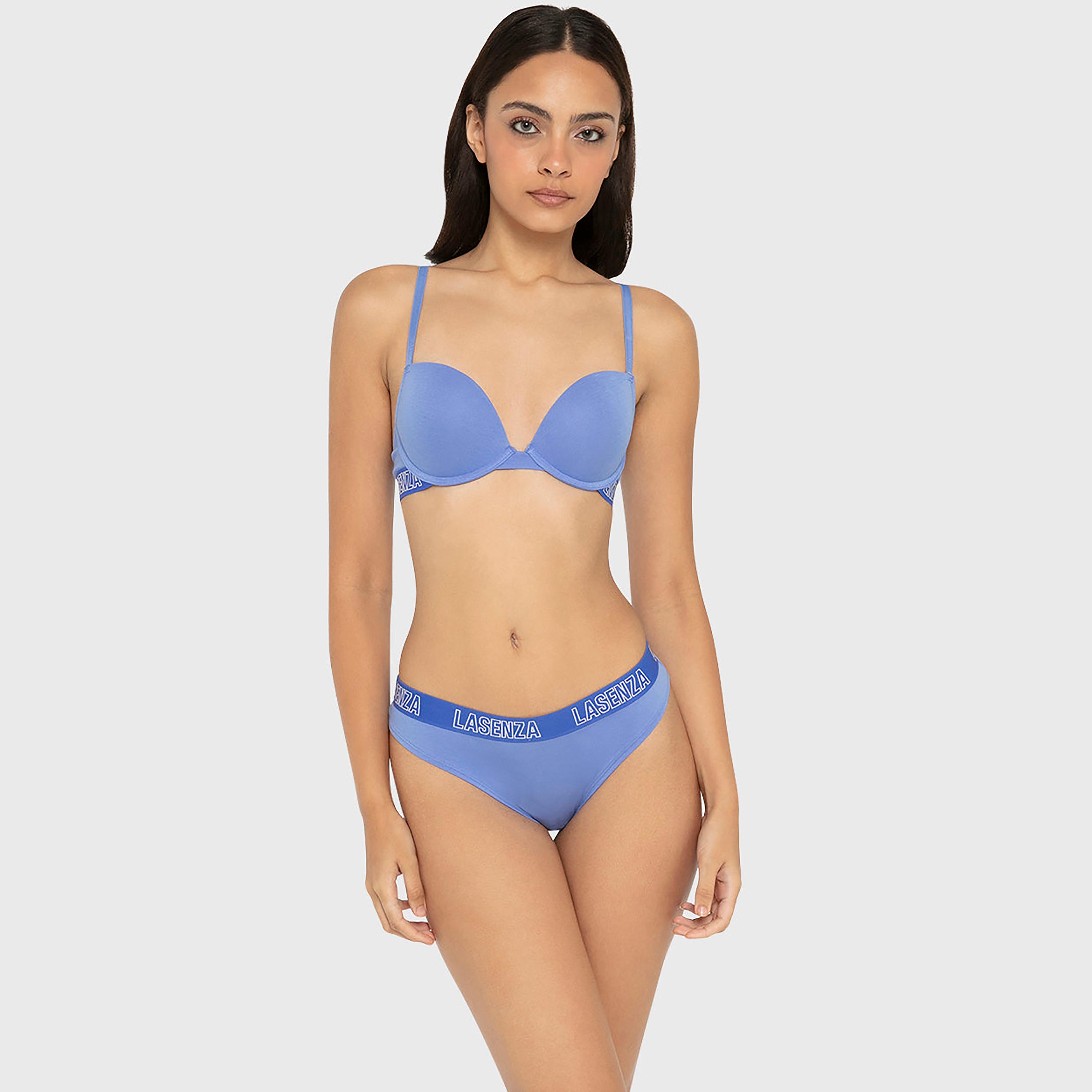 La Senza Remix Nude Cotton Low Coverage Women's Thong Panties-women-clothing-lingerie-panties-image-13