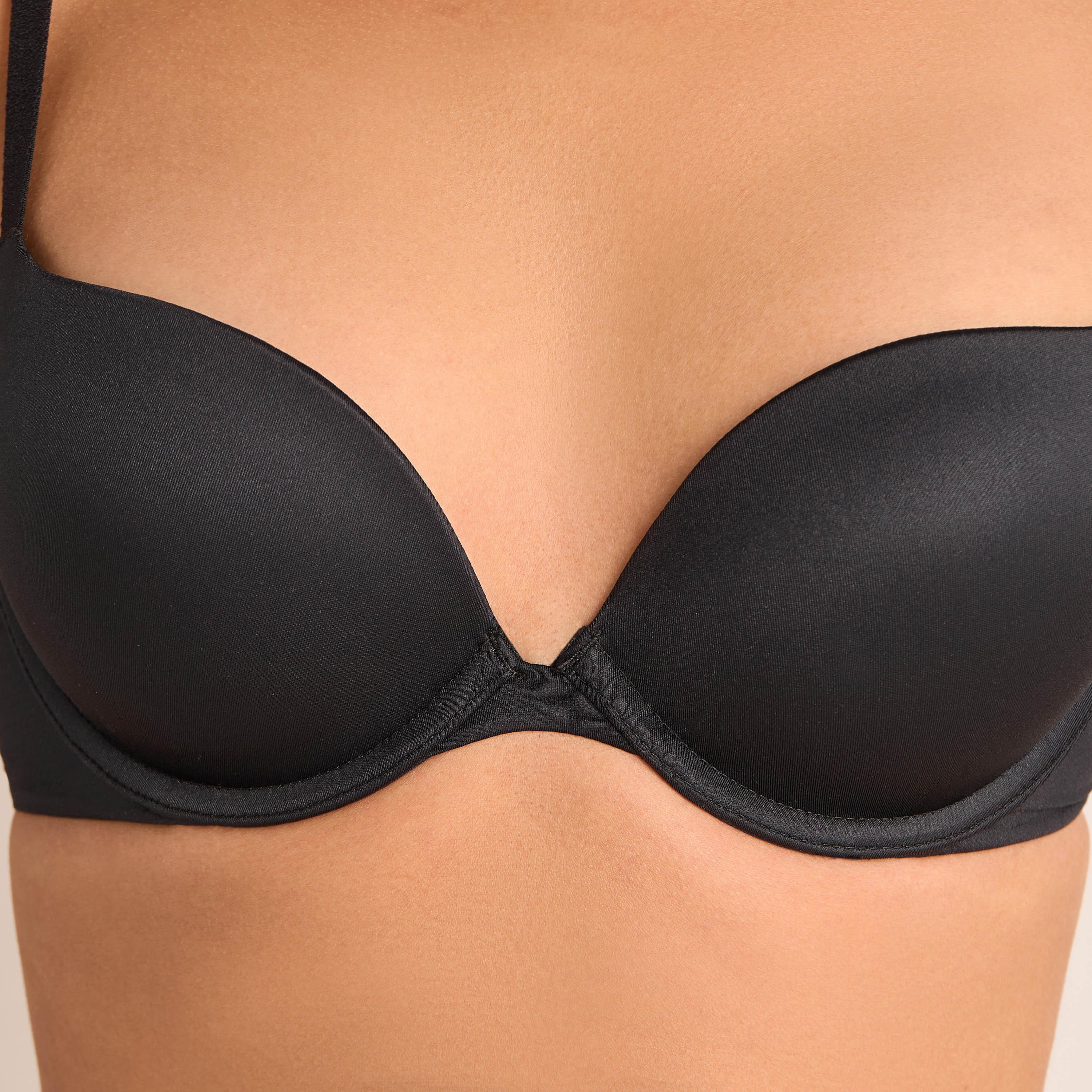 La Senza Solid Padded Plunge Bra with Adjustable Straps-women-clothing-lingerie-bras-image-3