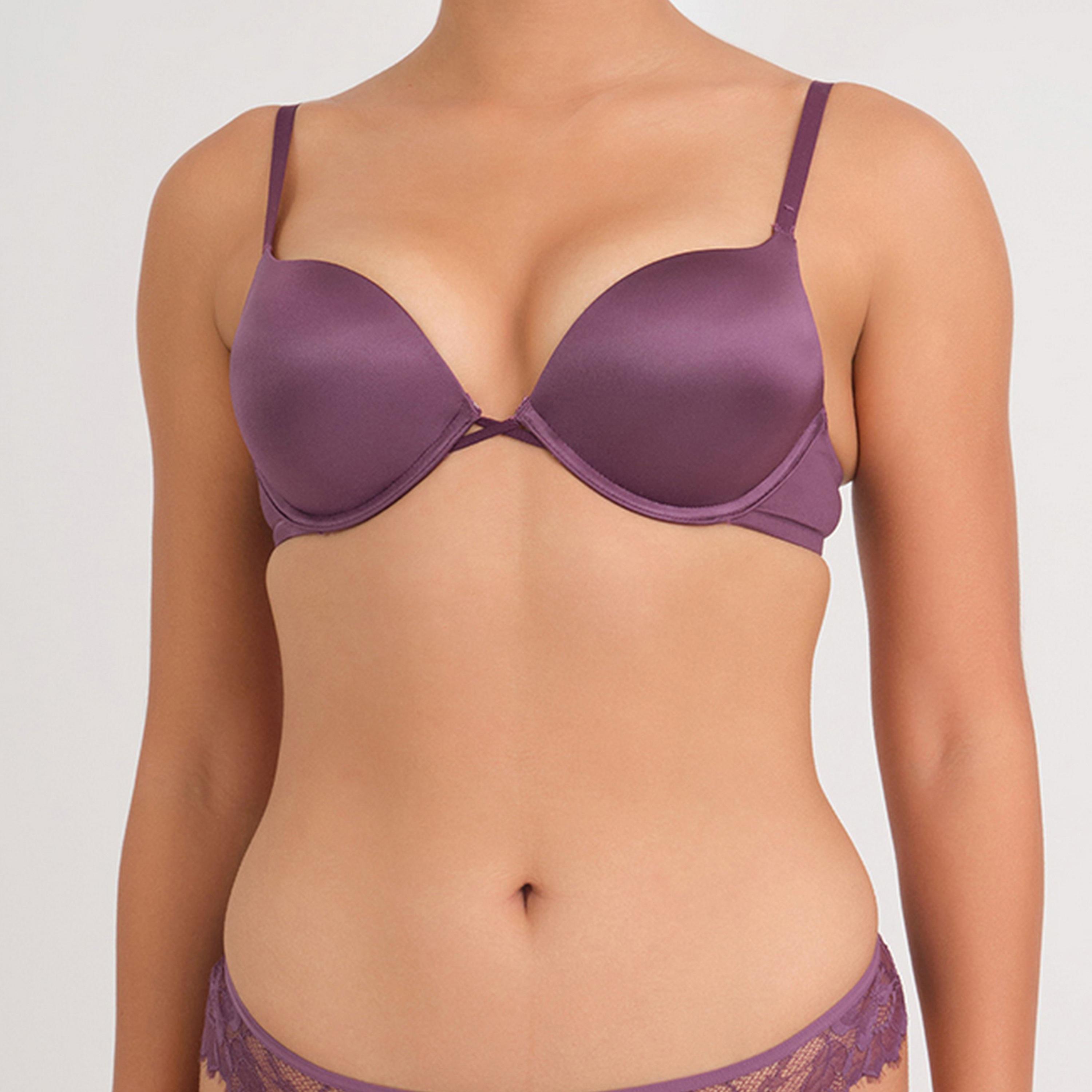 حمالة صدر بوش أب سلكية بدعم عالٍ ومبطنة للنساء سيكسي من لا سينزا-women-clothing-lingerie-bras-image-1