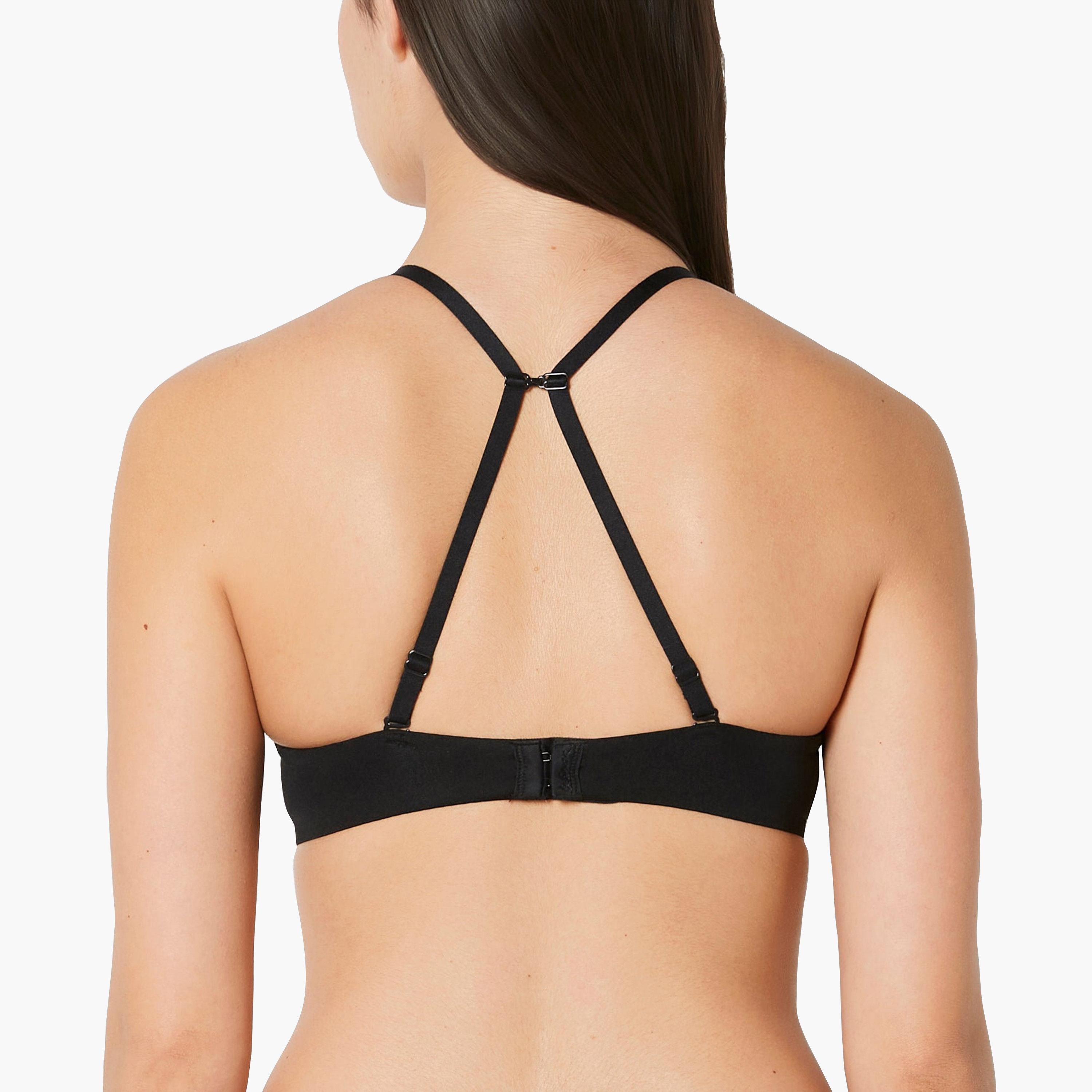 حمالة صدر نسائية بوش أب بسلك وحشوة ودعم عالي - أسود من لا سينزا-women-clothing-lingerie-bras-image-3