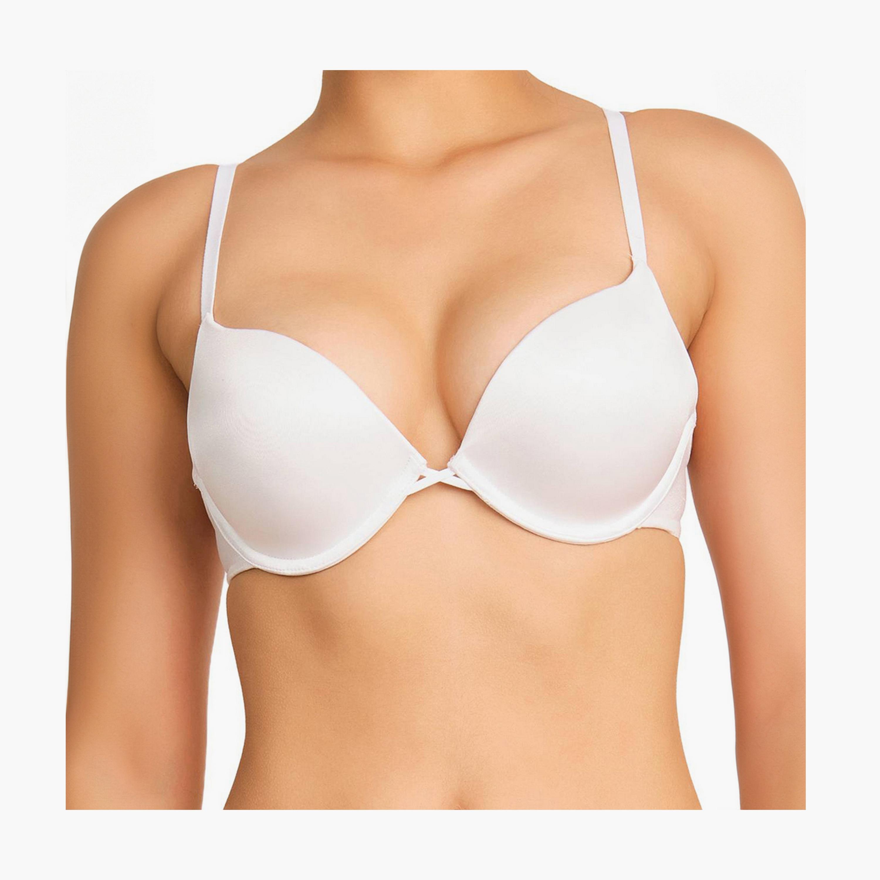 La Senza Sexy Wired Medium Support Padded Women's Double Push-Up Plunge Bra-women-clothing-lingerie-bras-image-1