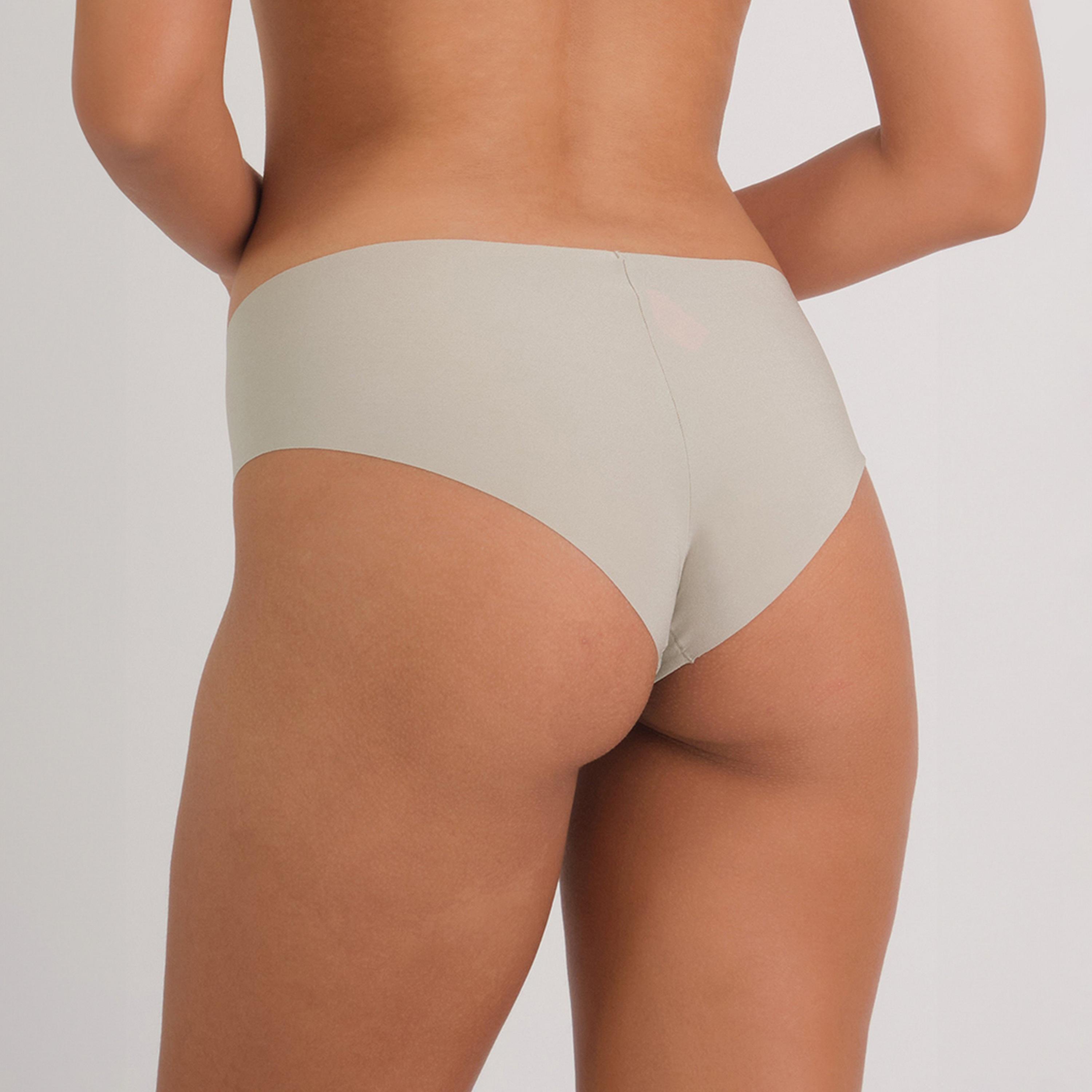 سروال داخلي هيبستر مايكرو بلون بيج بتغطية كاملة للنساء سيملس من لا سينزا-women-clothing-lingerie-panties-image-3