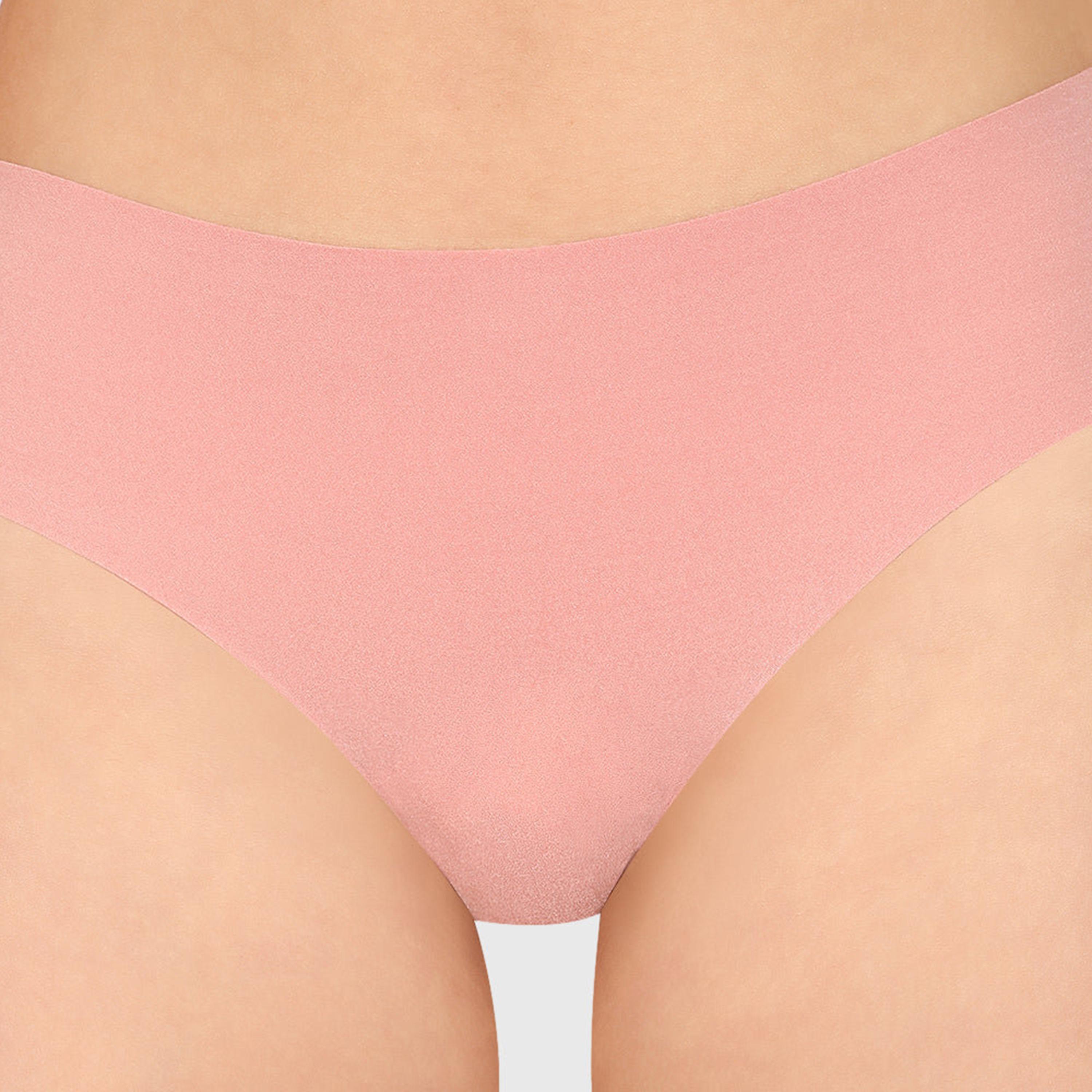 La Senza No Show Light Pink Micro Medium Coverage Women's Cheeky Panties-women-clothing-lingerie-panties-image-13